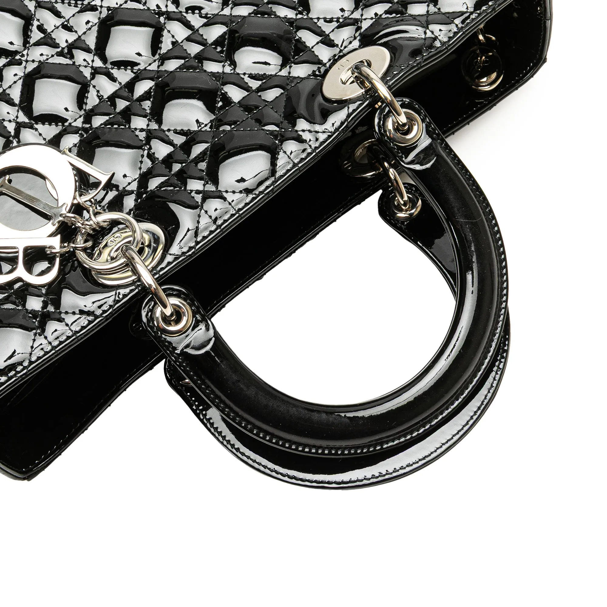 Large Patent Cannage Lady Dior