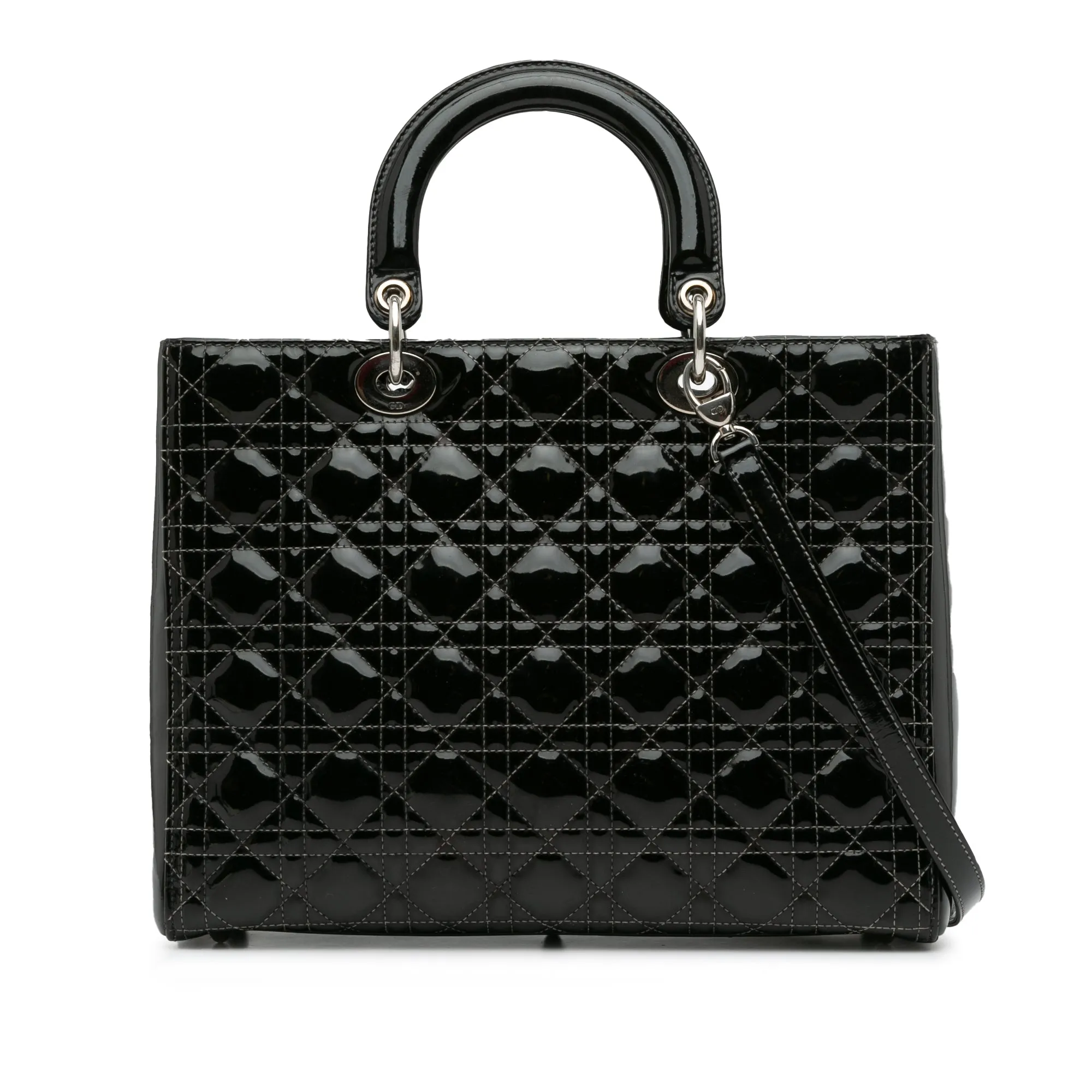 Large Patent Cannage Lady Dior
