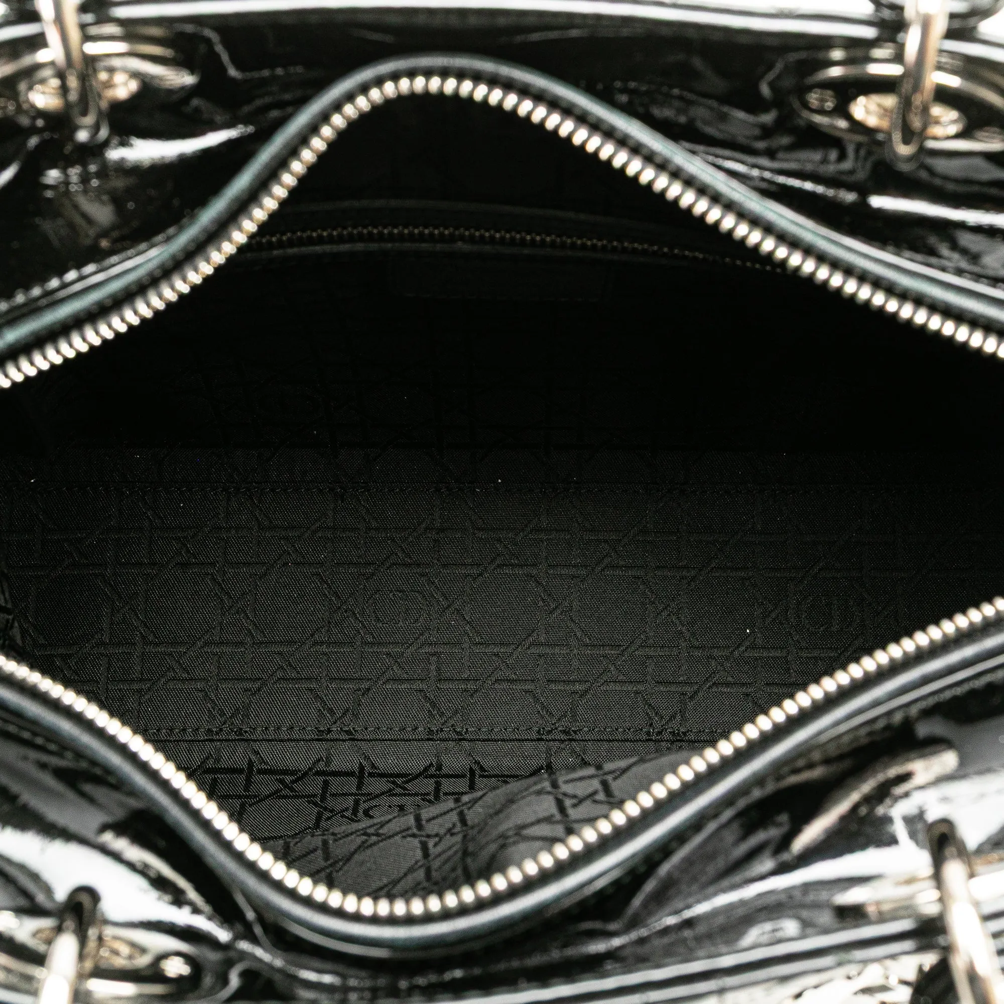 Large Patent Cannage Lady Dior