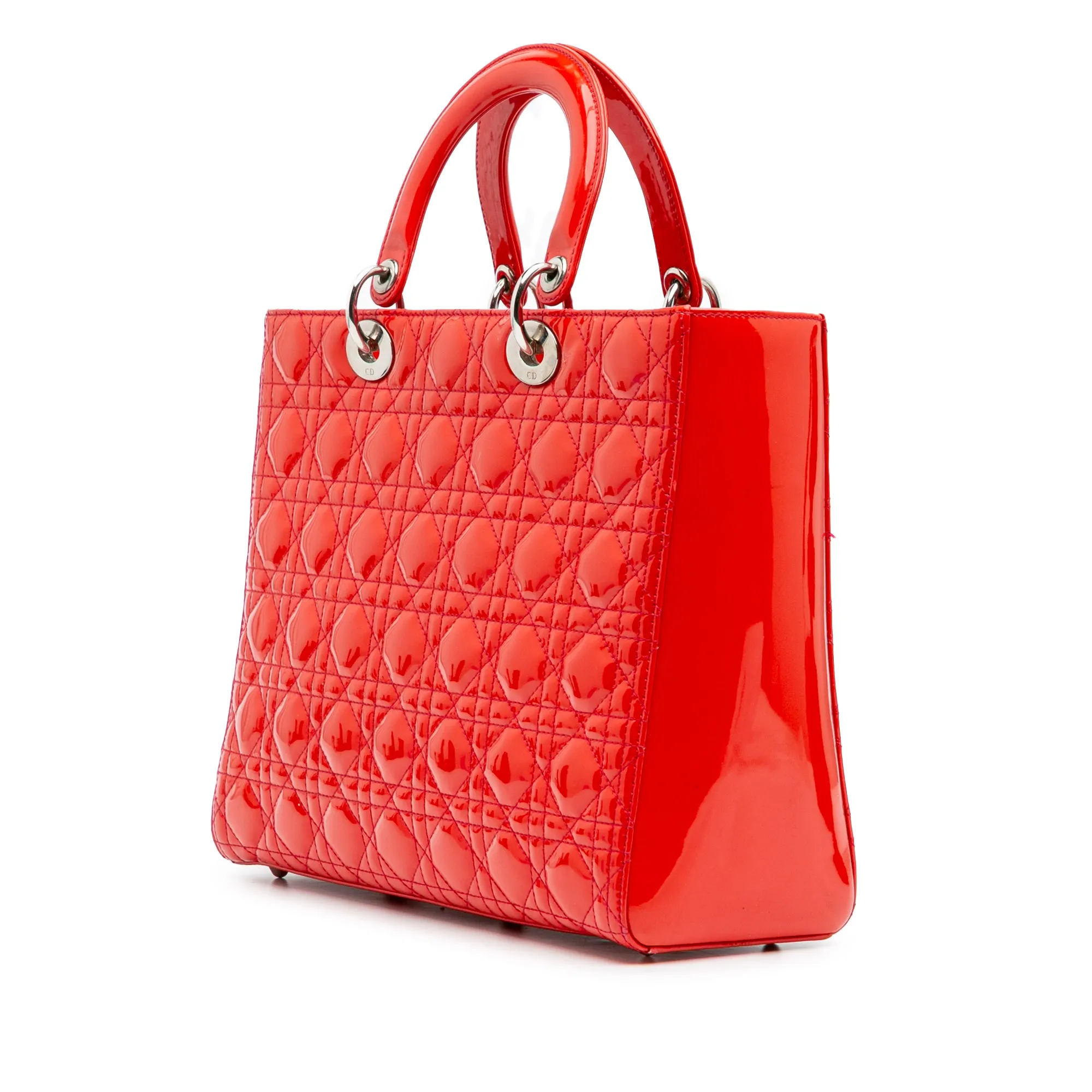 Large Patent Cannage Lady Dior