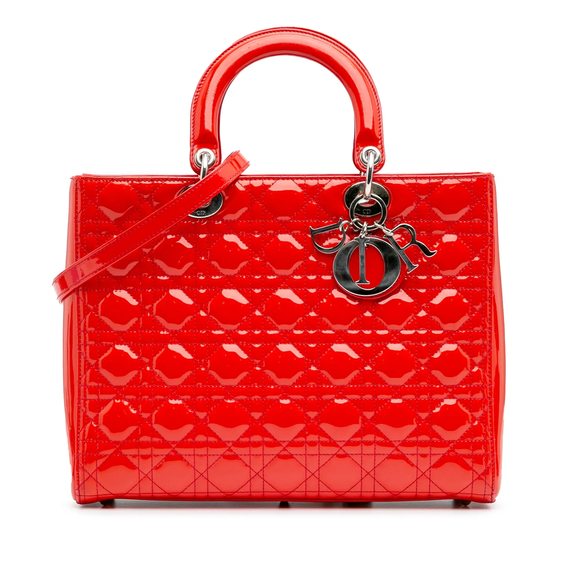 Large Patent Cannage Lady Dior