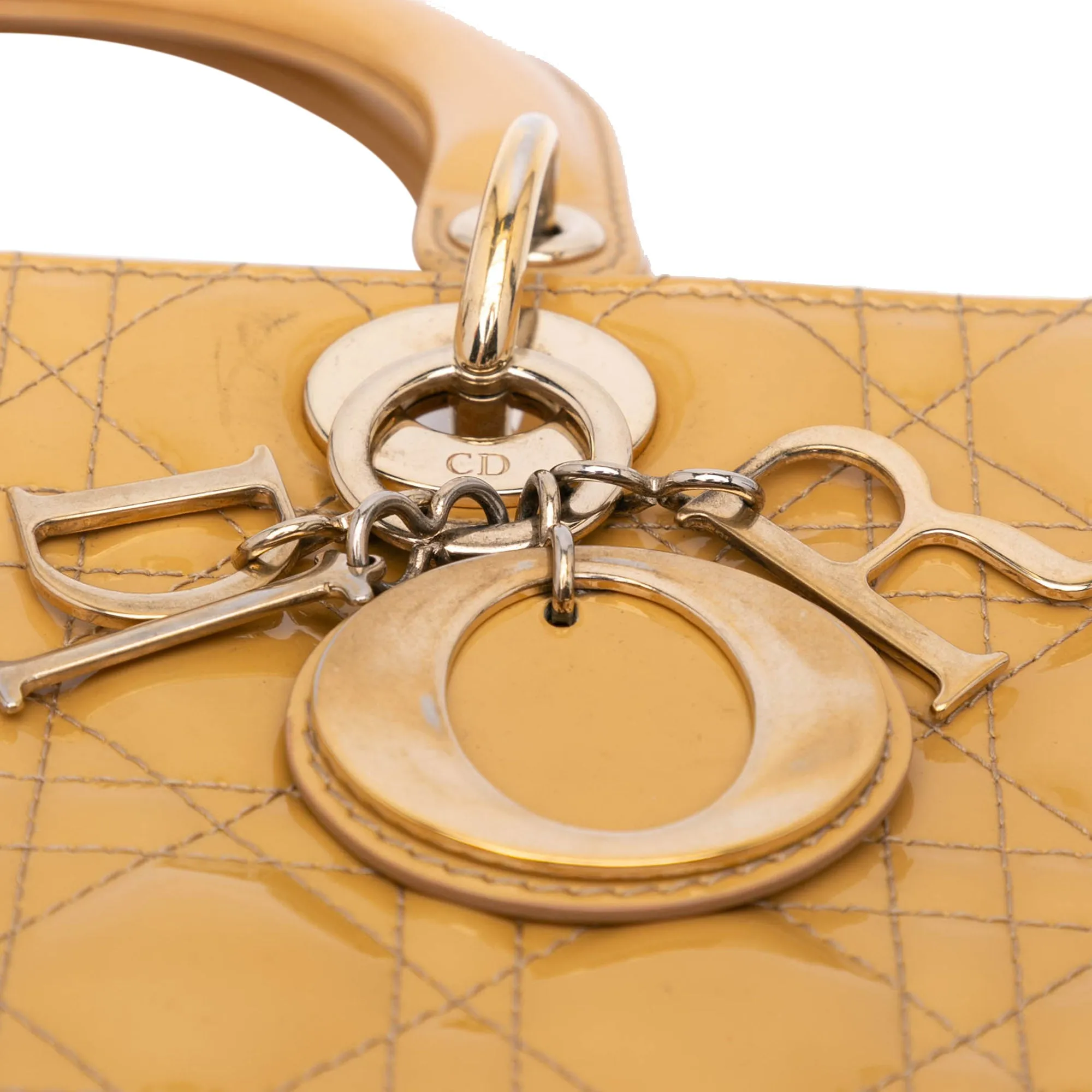 Large Patent Cannage Lady Dior
