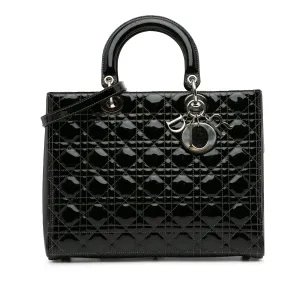 Large Patent Cannage Lady Dior