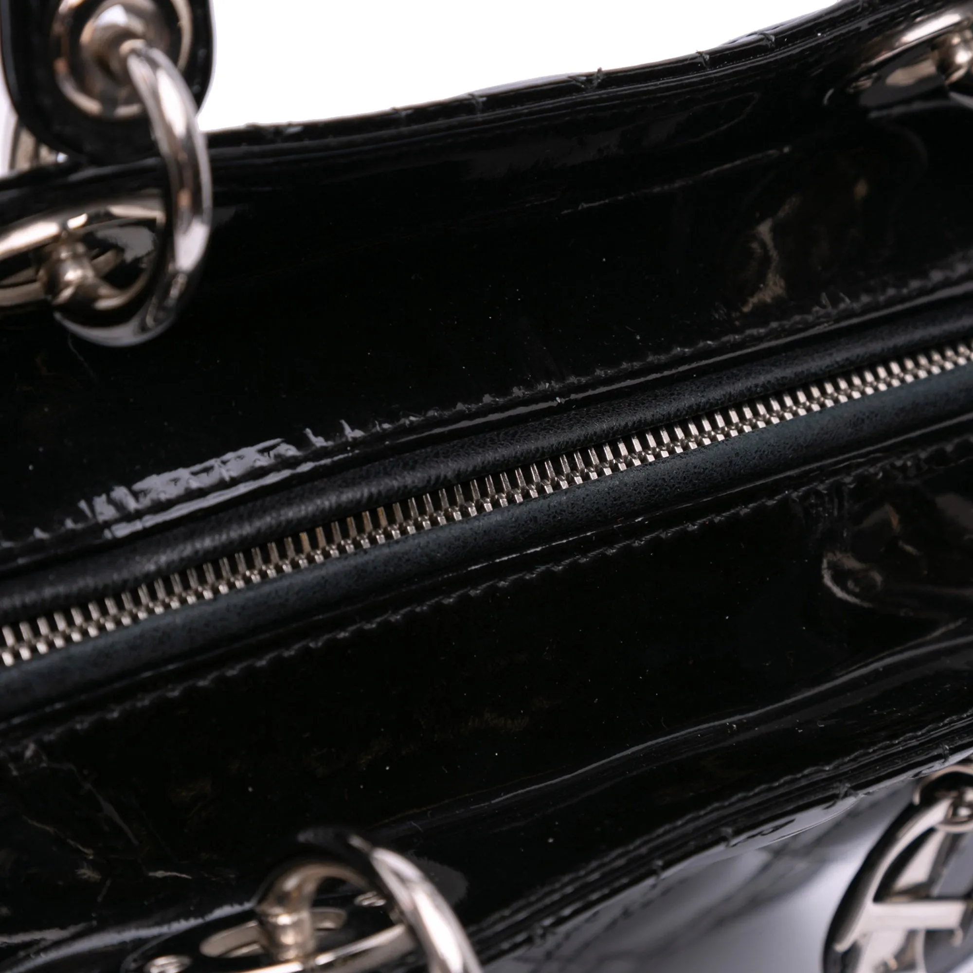 Large Patent Cannage Lady Dior