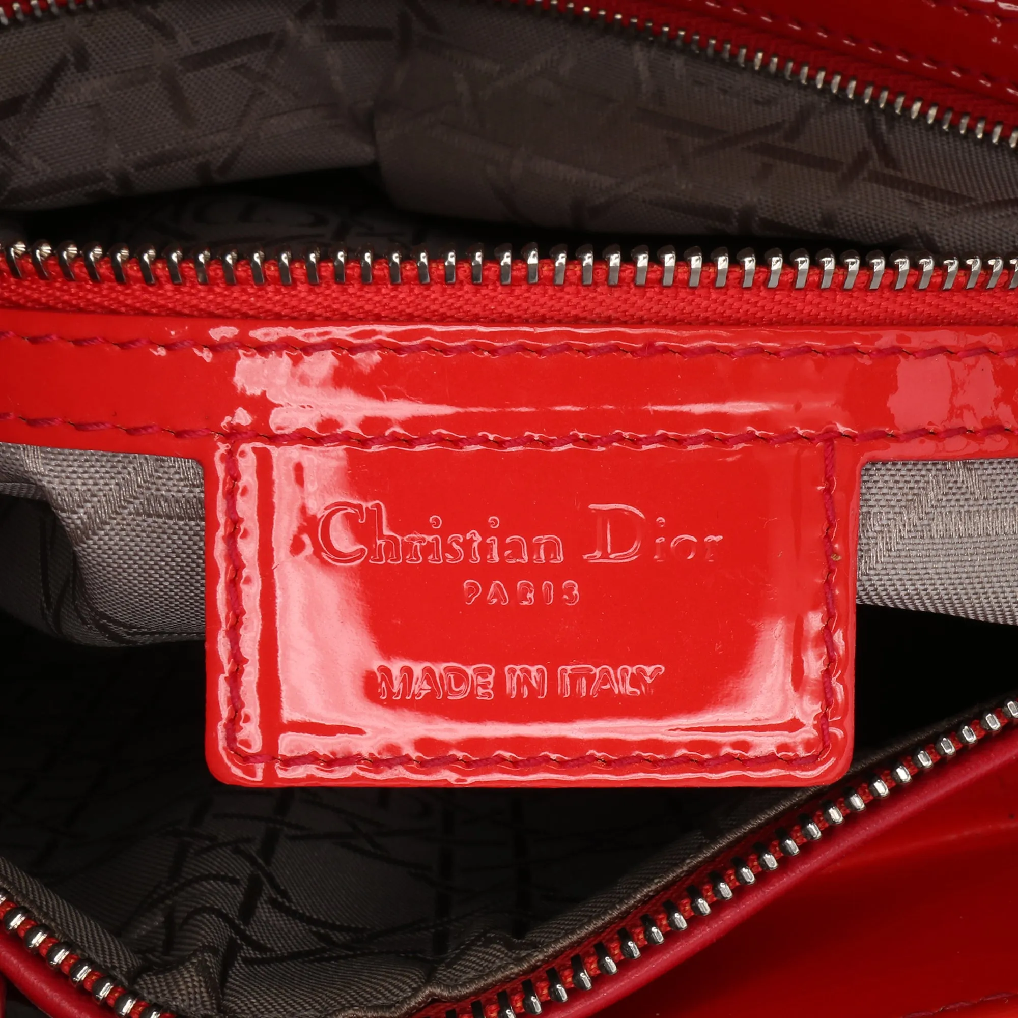 Large Patent Cannage Lady Dior