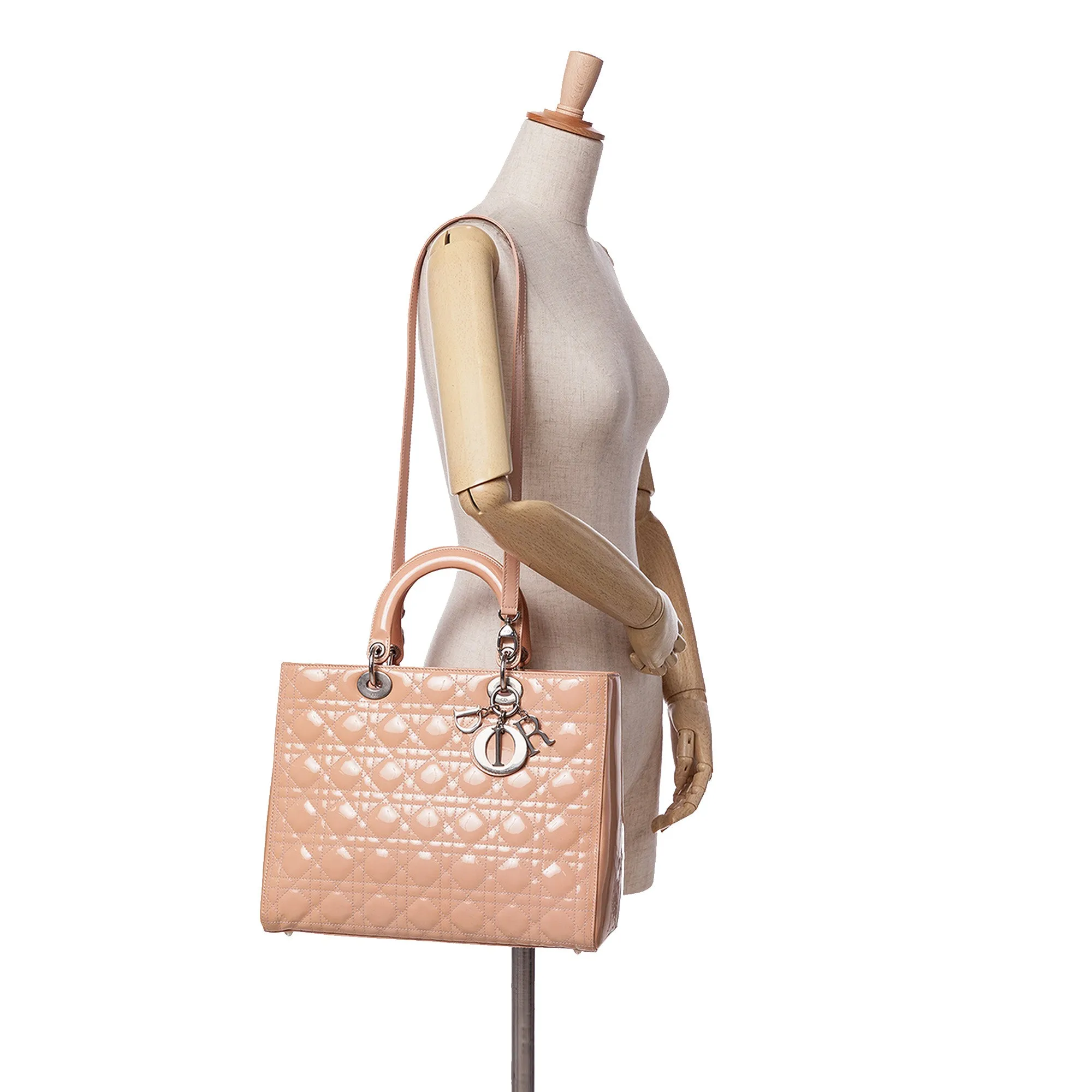 Large Patent Cannage Lady Dior