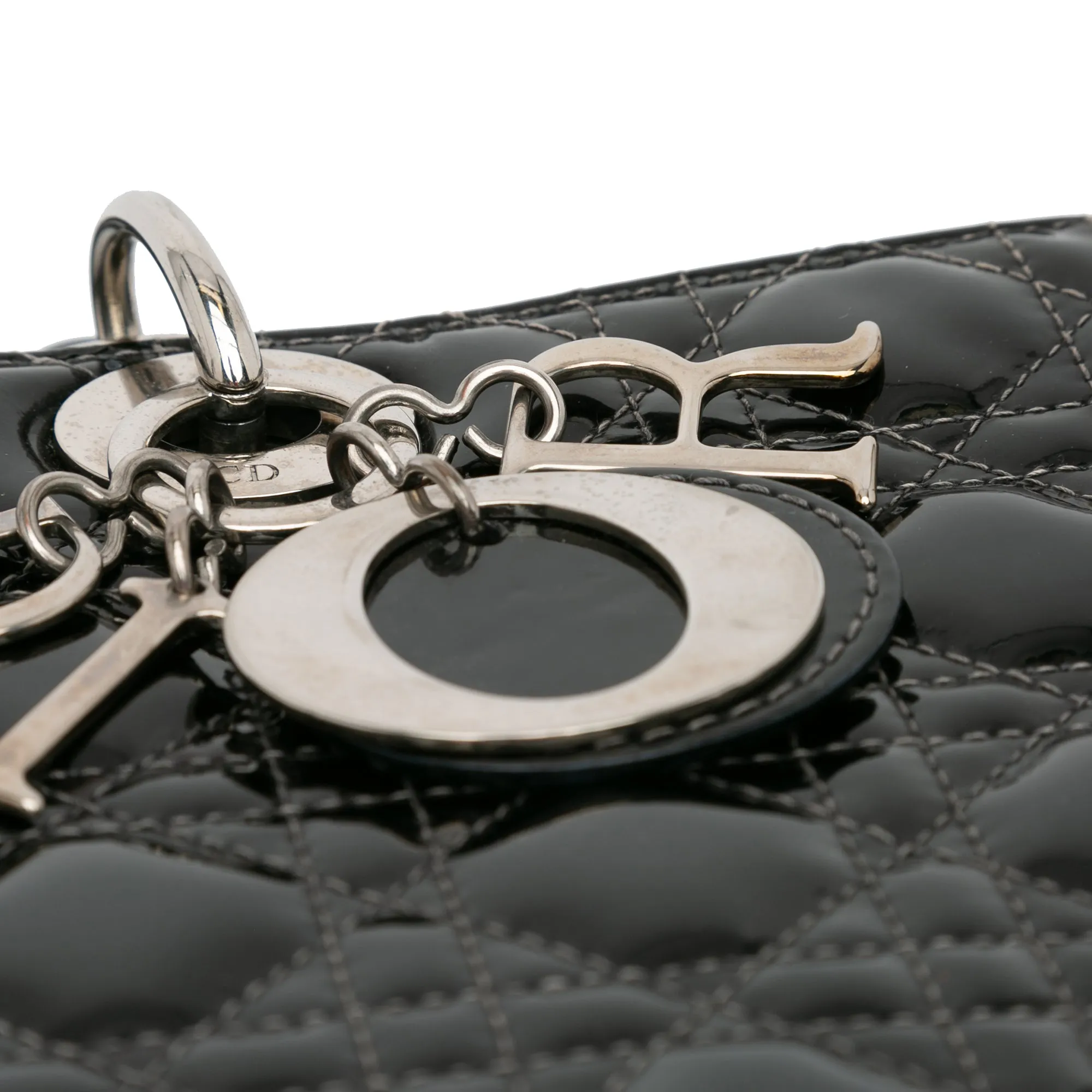 Large Patent Cannage Lady Dior
