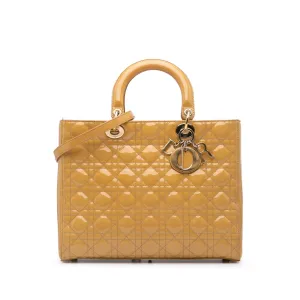 Large Patent Cannage Lady Dior