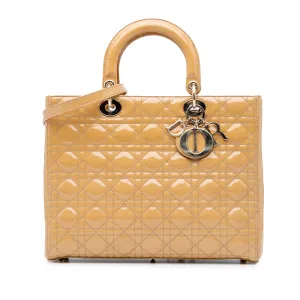 Large Patent Cannage Lady Dior