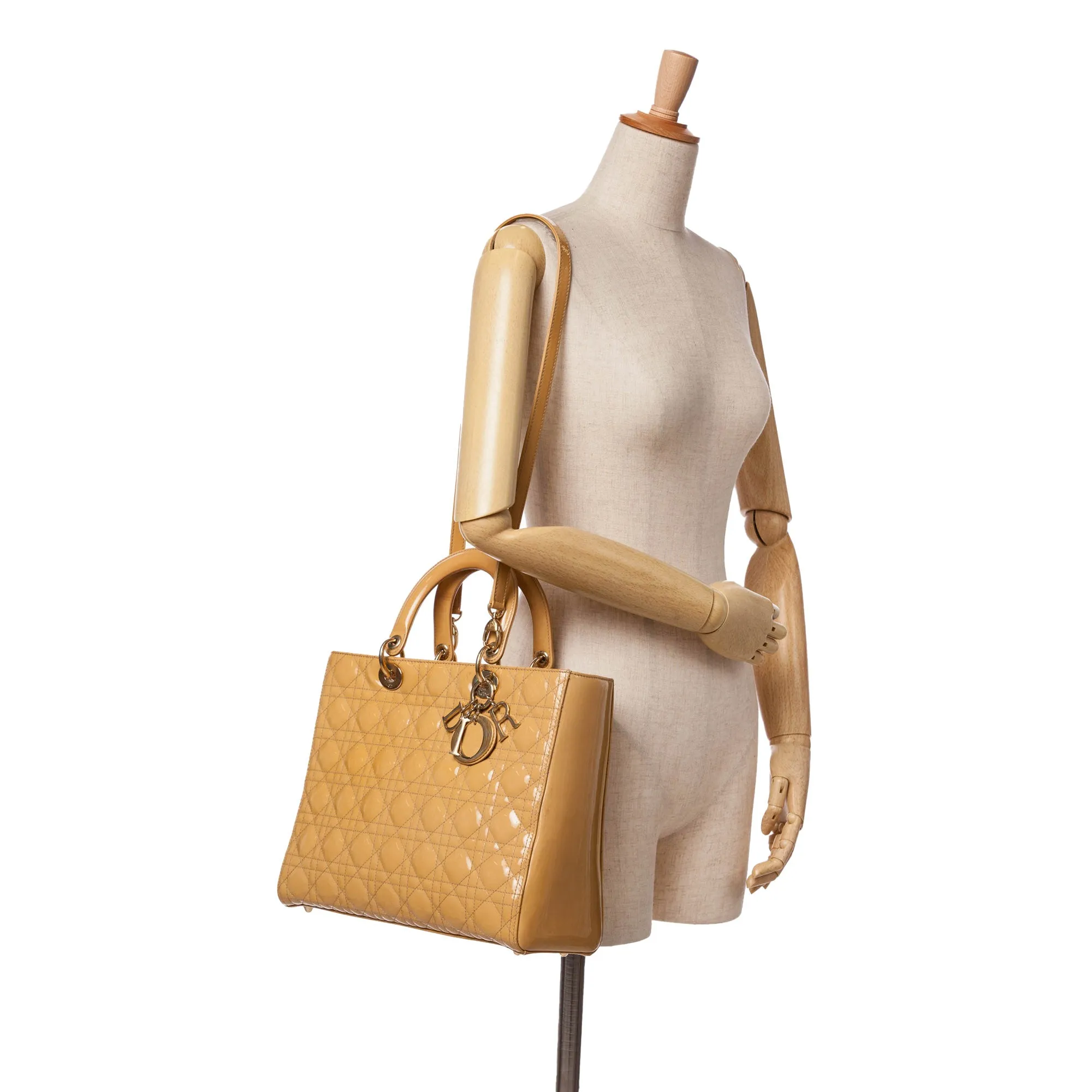 Large Patent Cannage Lady Dior
