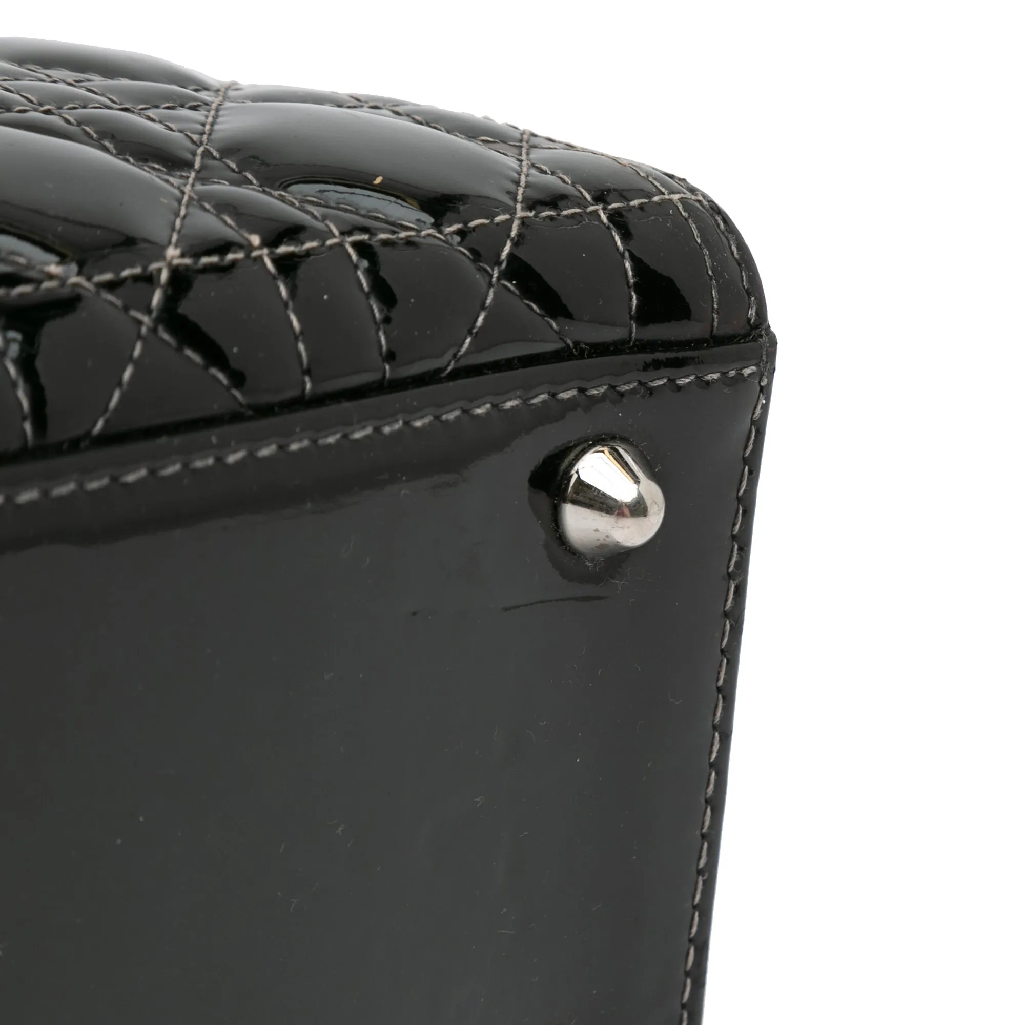Large Patent Cannage Lady Dior