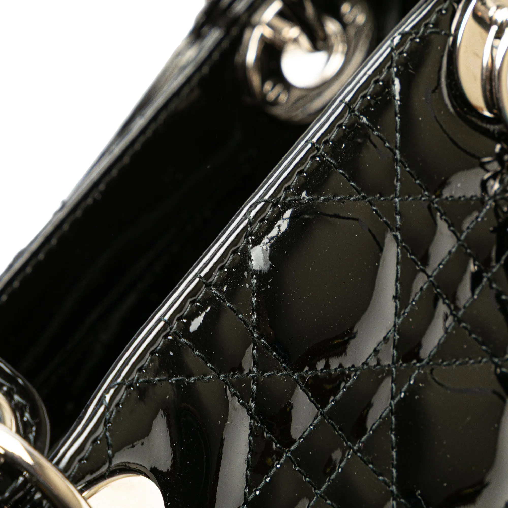 Large Patent Cannage Lady Dior