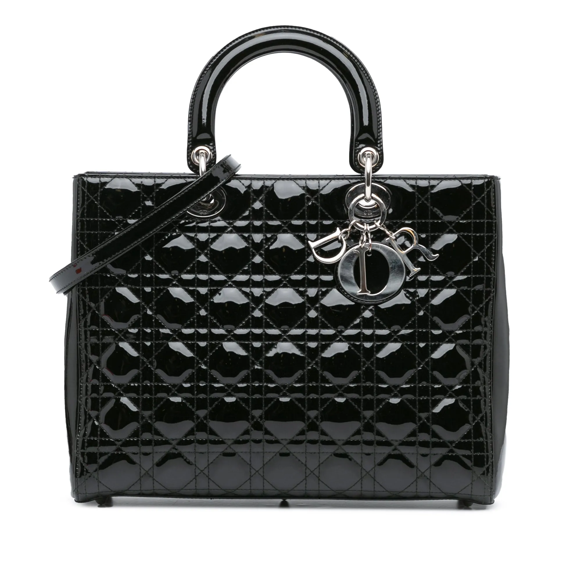 Large Patent Cannage Lady Dior