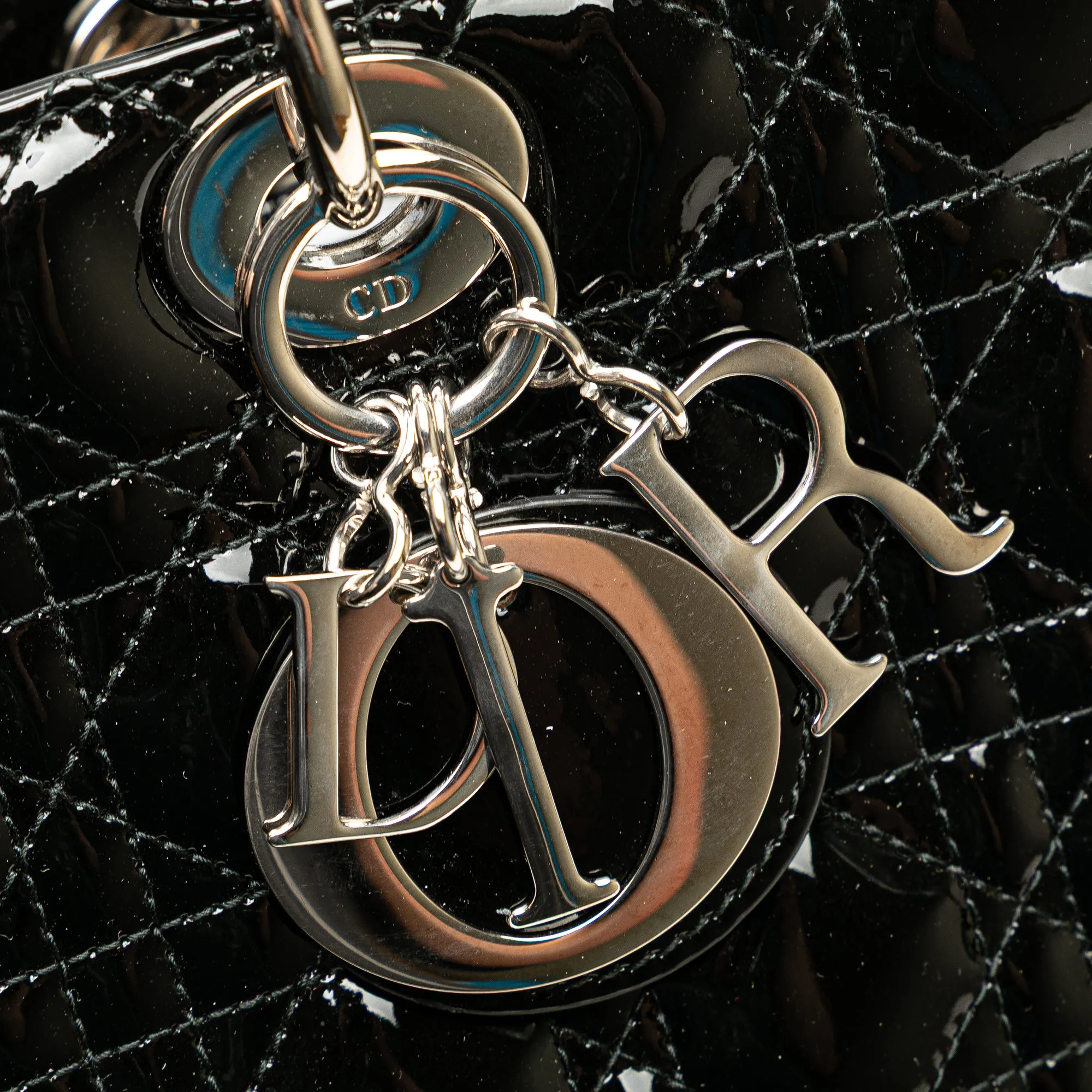 Large Patent Cannage Lady Dior