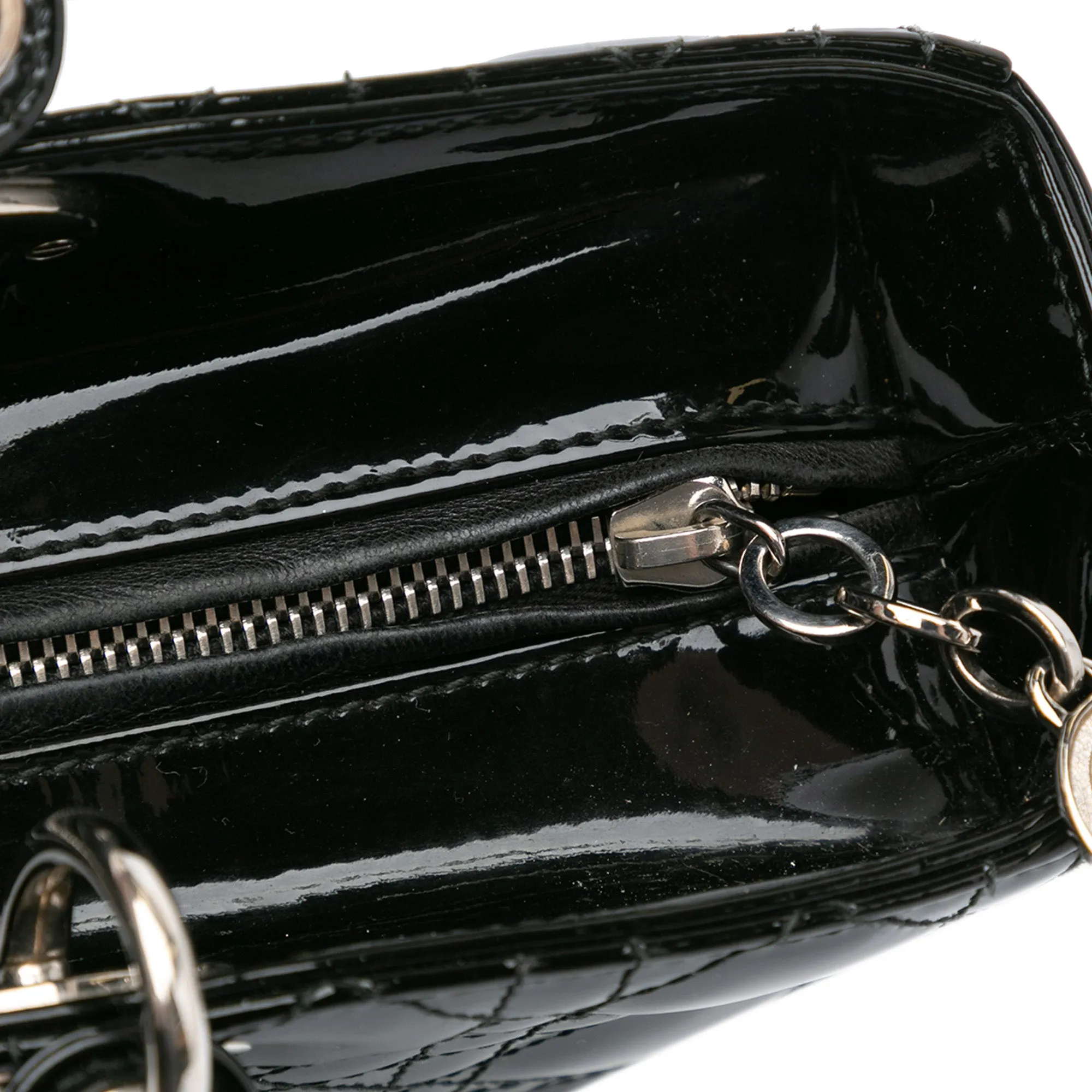 Large Patent Cannage Lady Dior