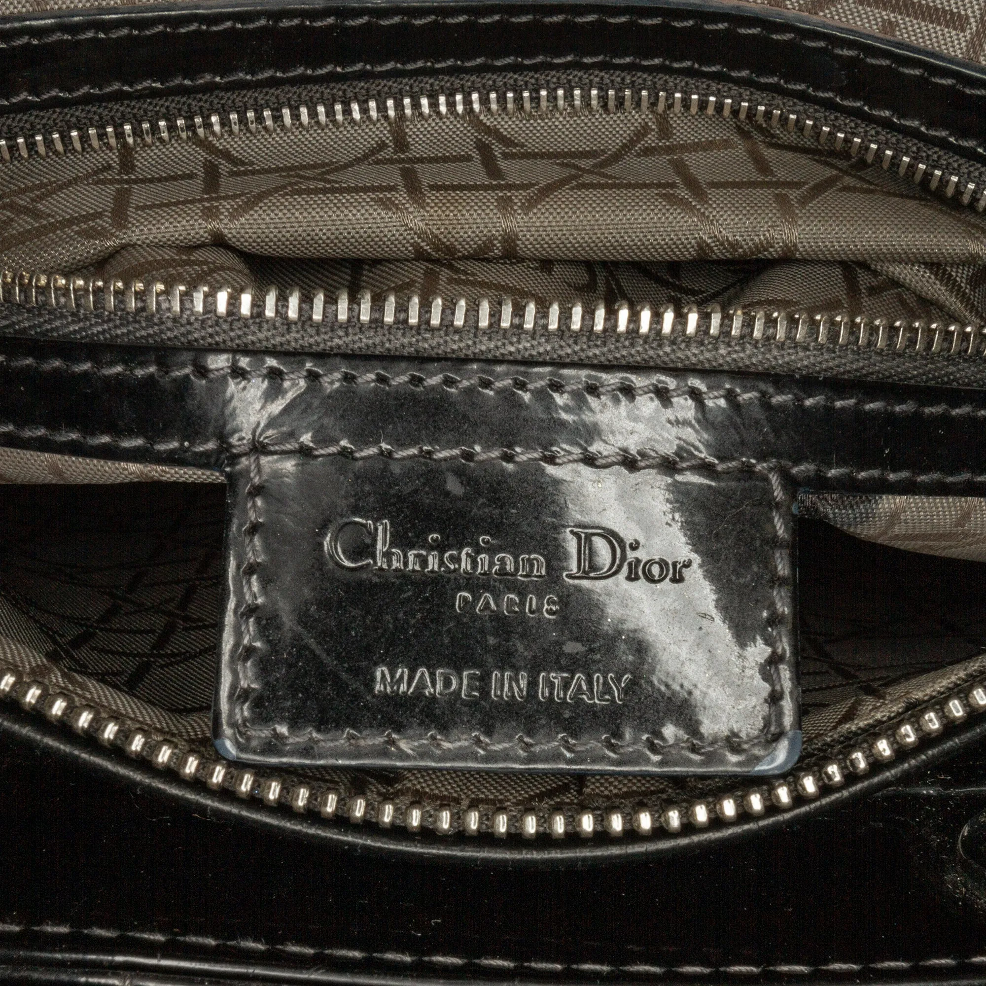 Large Patent Cannage Lady Dior