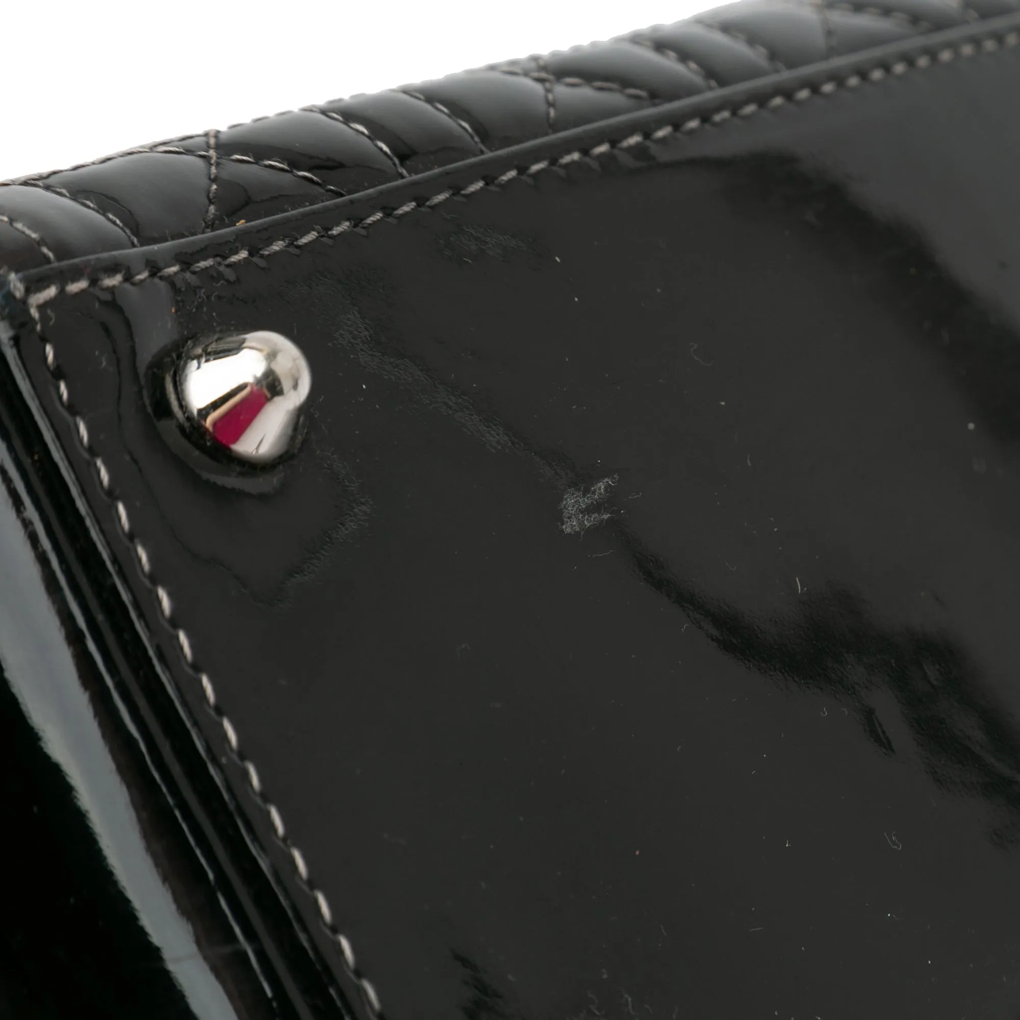 Large Patent Cannage Lady Dior