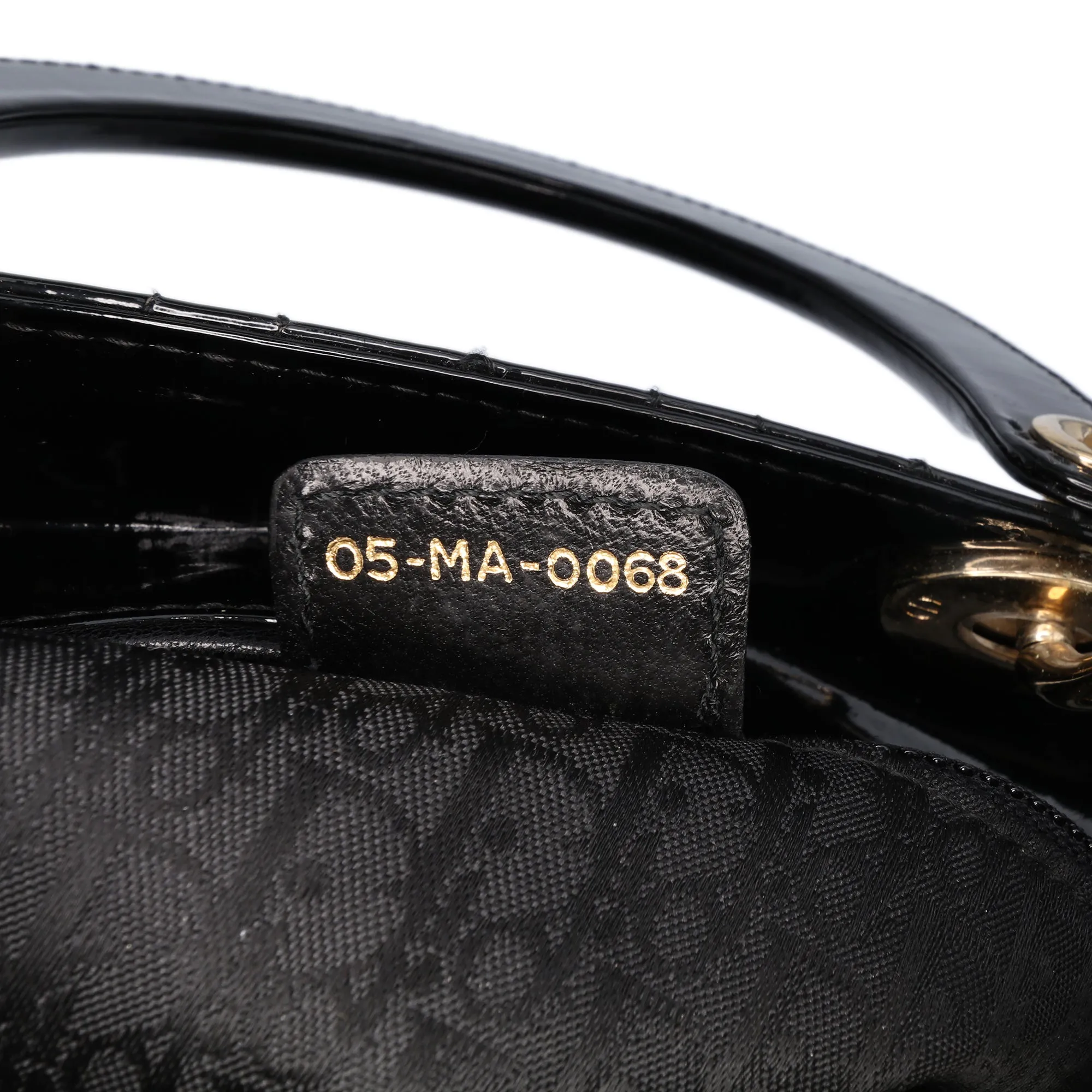 Large Patent Cannage Lady Dior