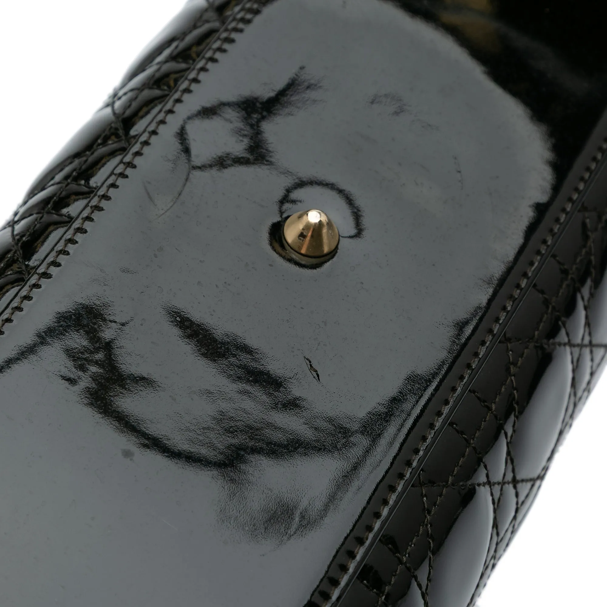 Large Patent Cannage Lady Dior