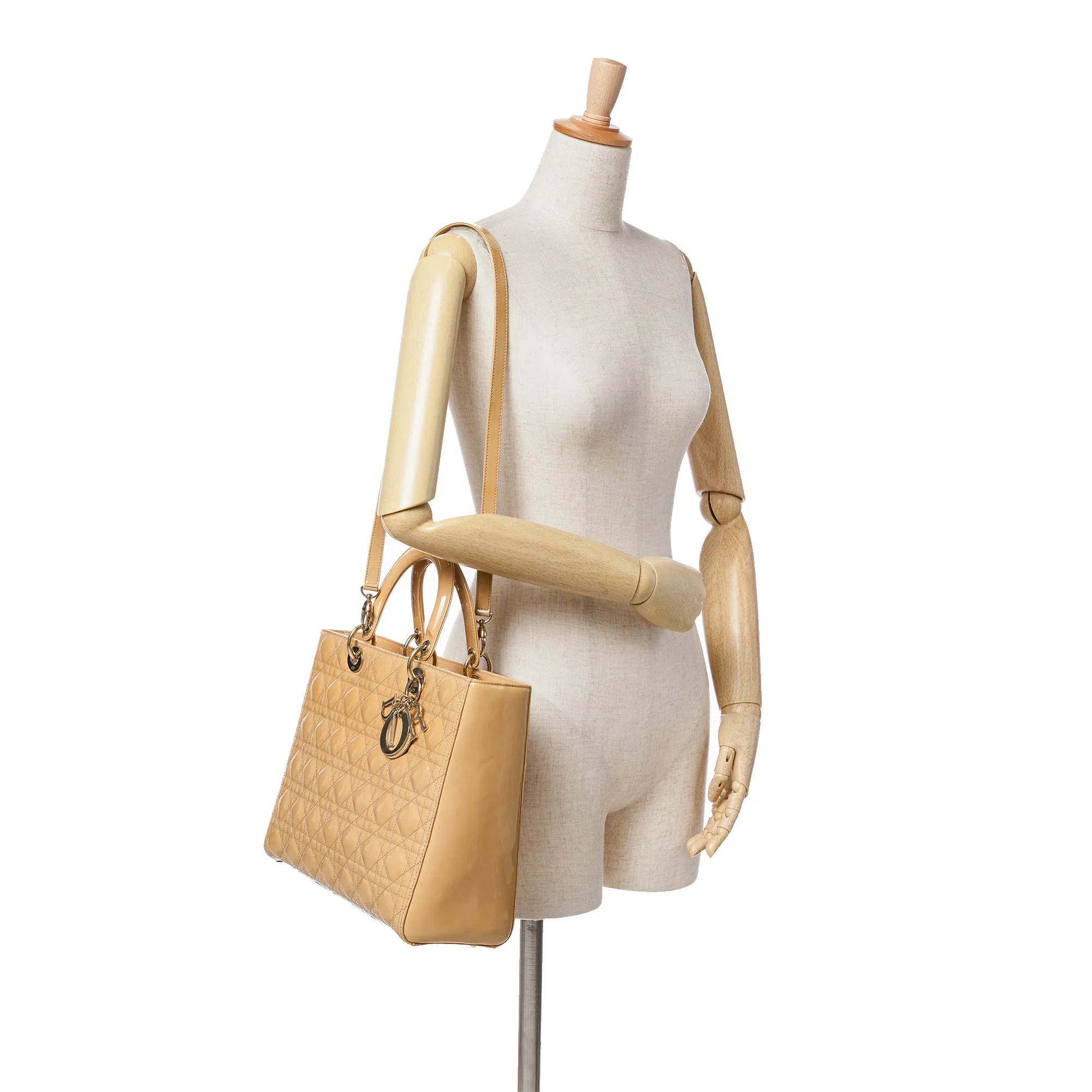 Large Patent Cannage Lady Dior