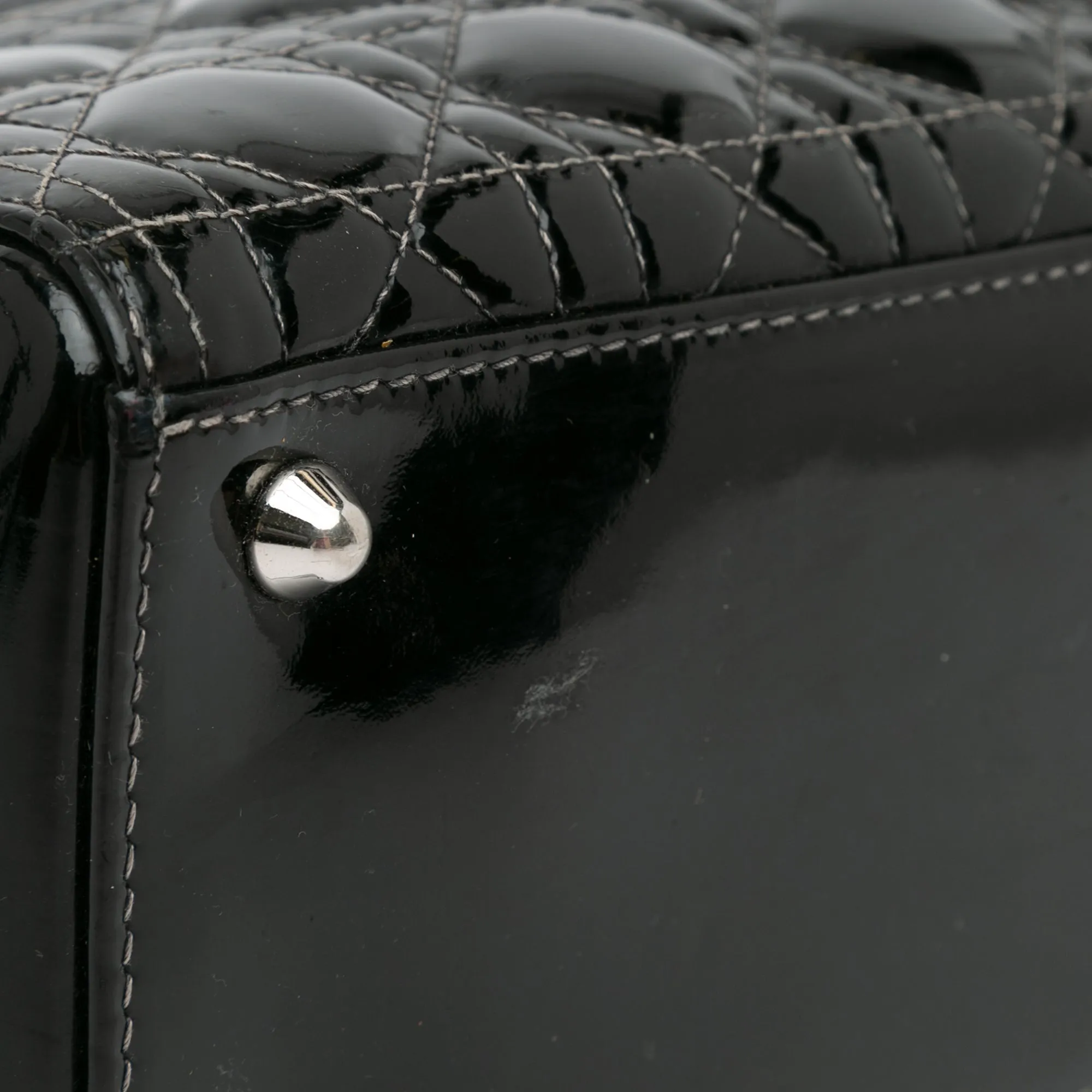 Large Patent Cannage Lady Dior
