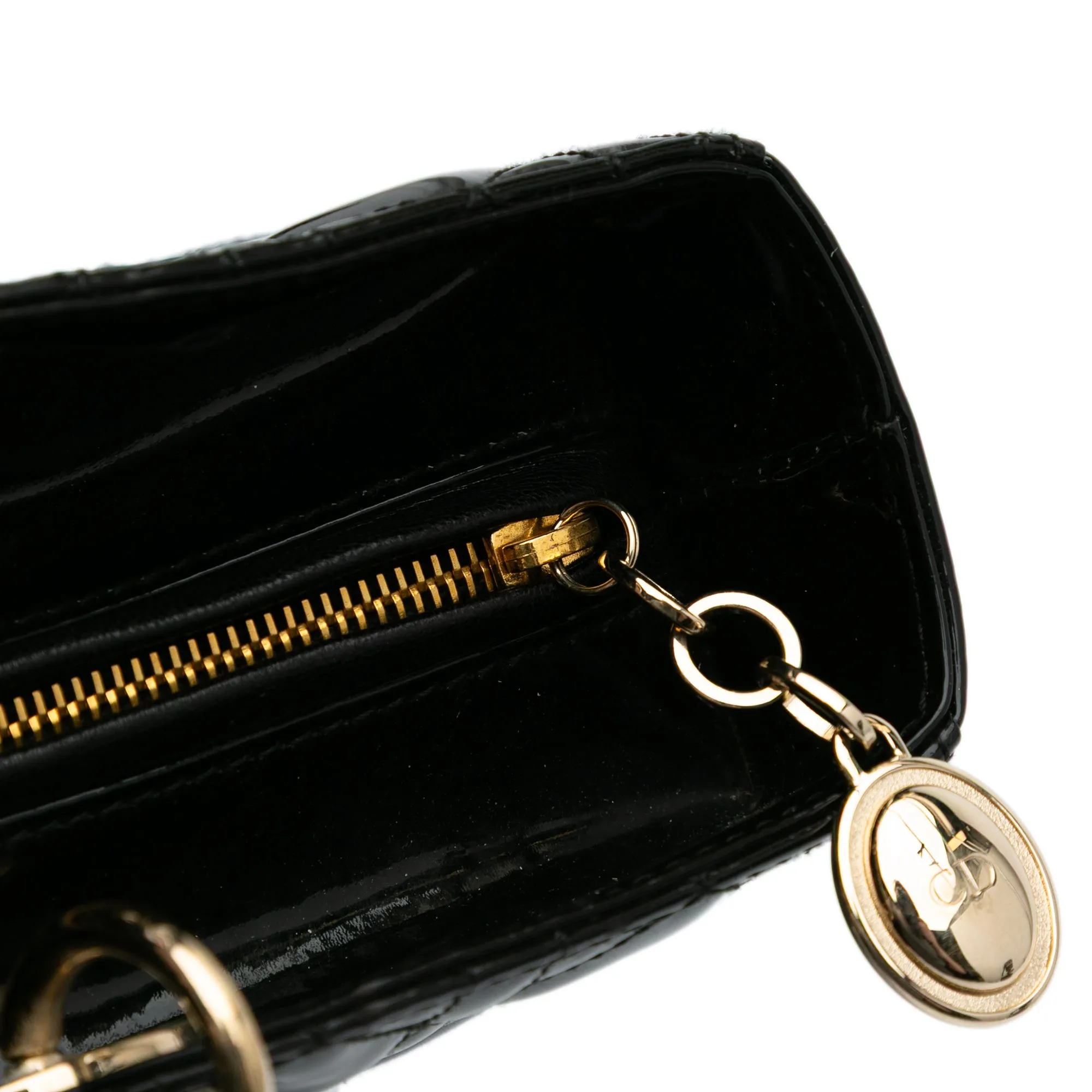 Large Patent Cannage Lady Dior