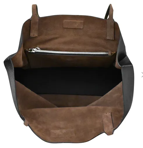 Large Reversible Leather Tote