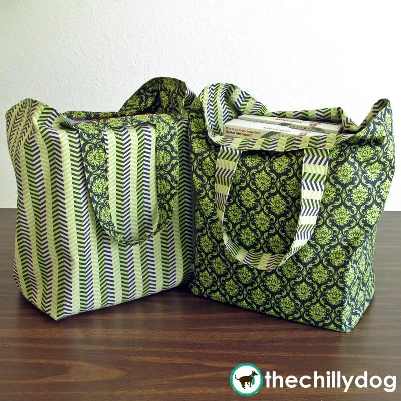 Large Reversible Shopping Bags: Sewing Pattern PDF