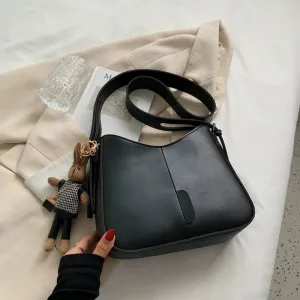 Leather Adjustable Strap Bucket Bag