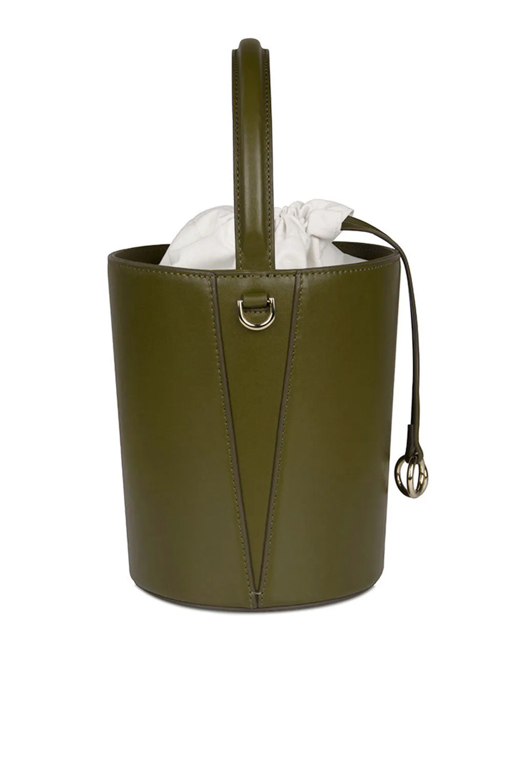 LEATHER KIWI BASKET BUCKET