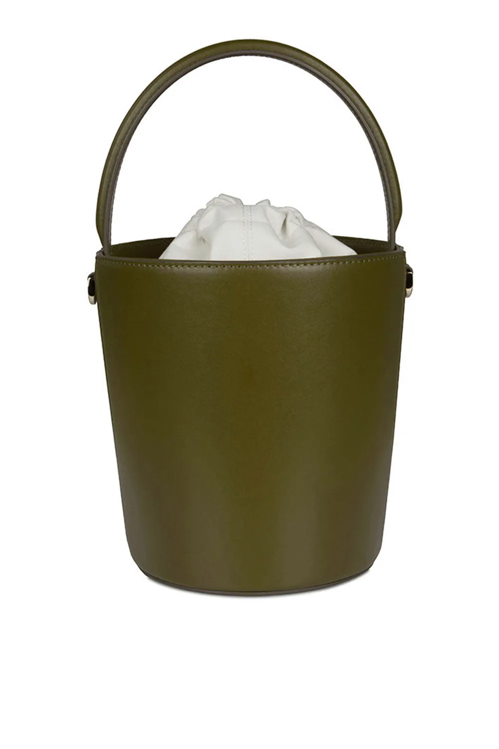 LEATHER KIWI BASKET BUCKET