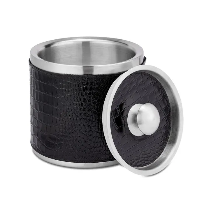 Leather Wrapped Ice Bucket