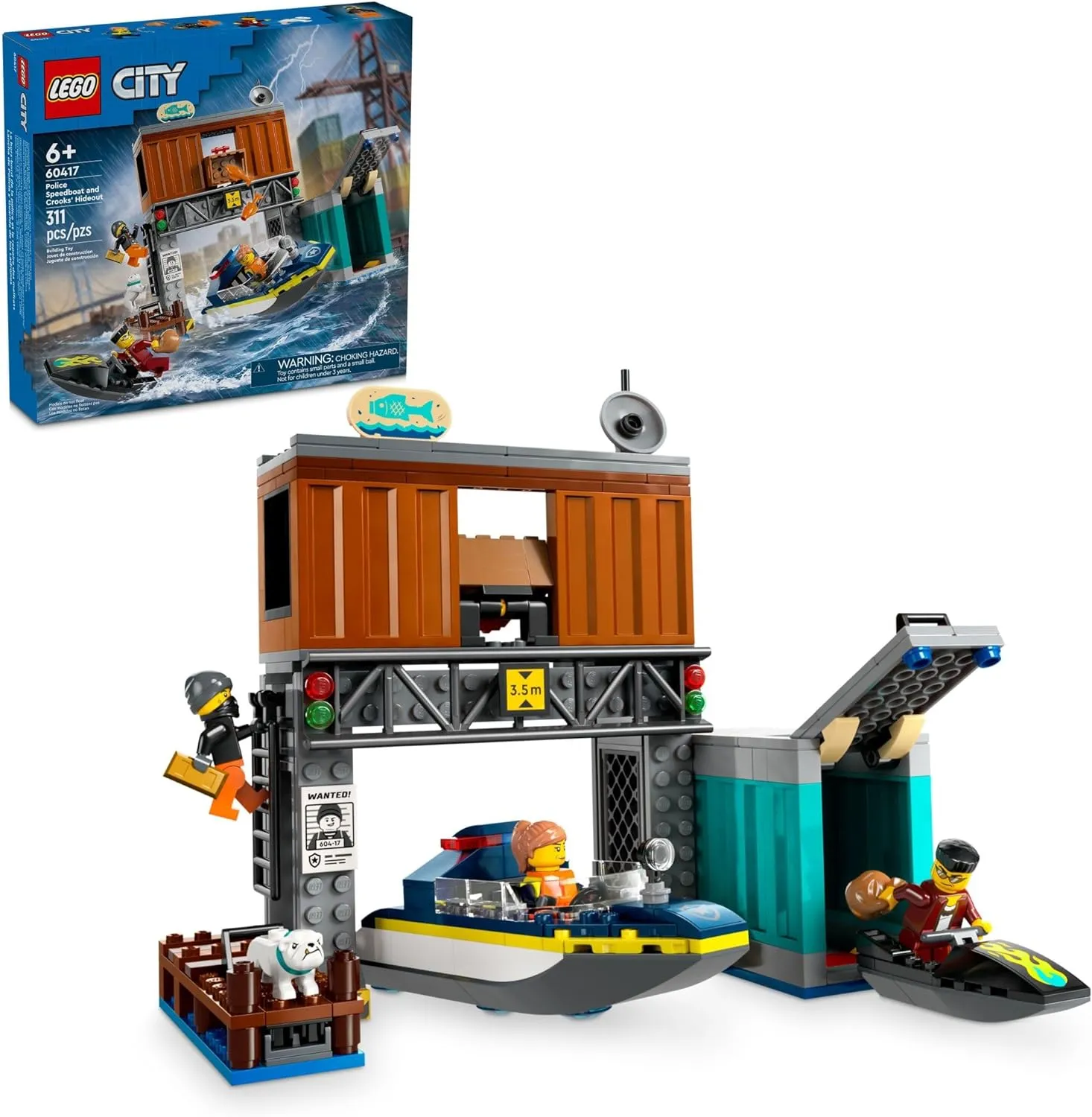 Lego Police Speedboat and Crooks' Hideout (60417) (Slightly Damaged Packaging)