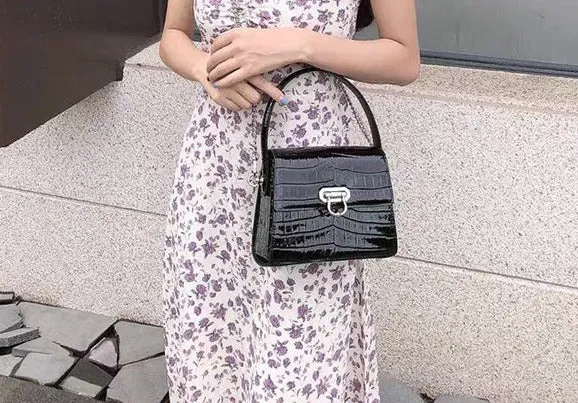 Lievy Crocodile Pattern Satchel