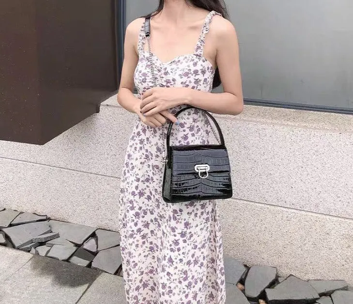 Lievy Crocodile Pattern Satchel