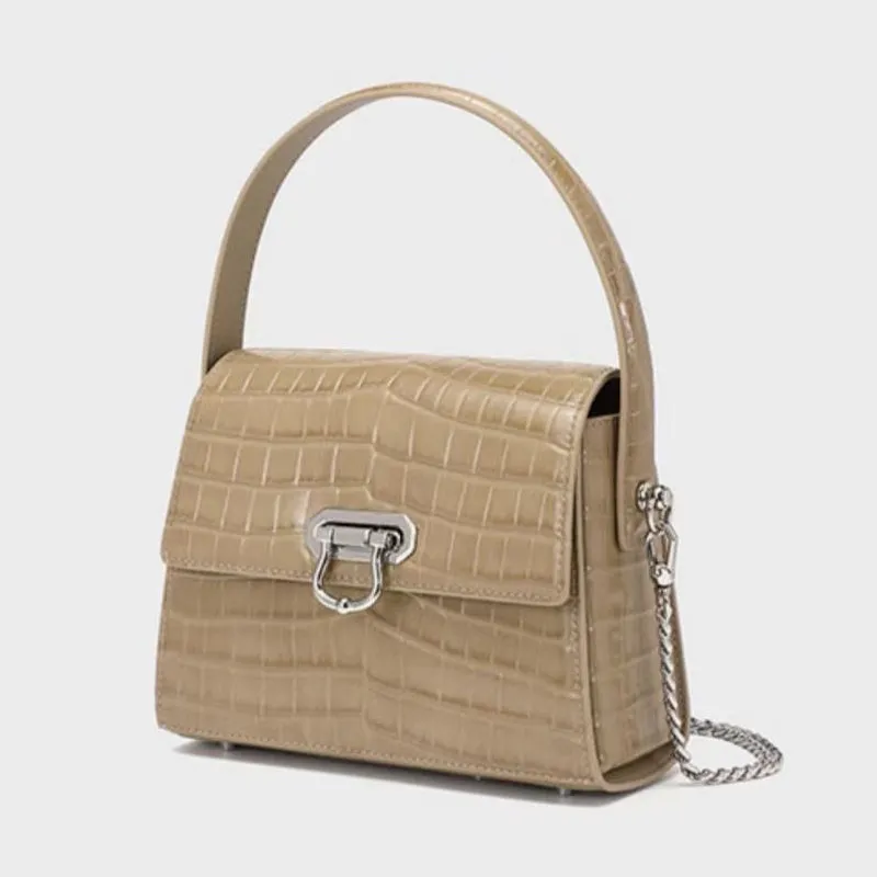 Lievy Crocodile Pattern Satchel
