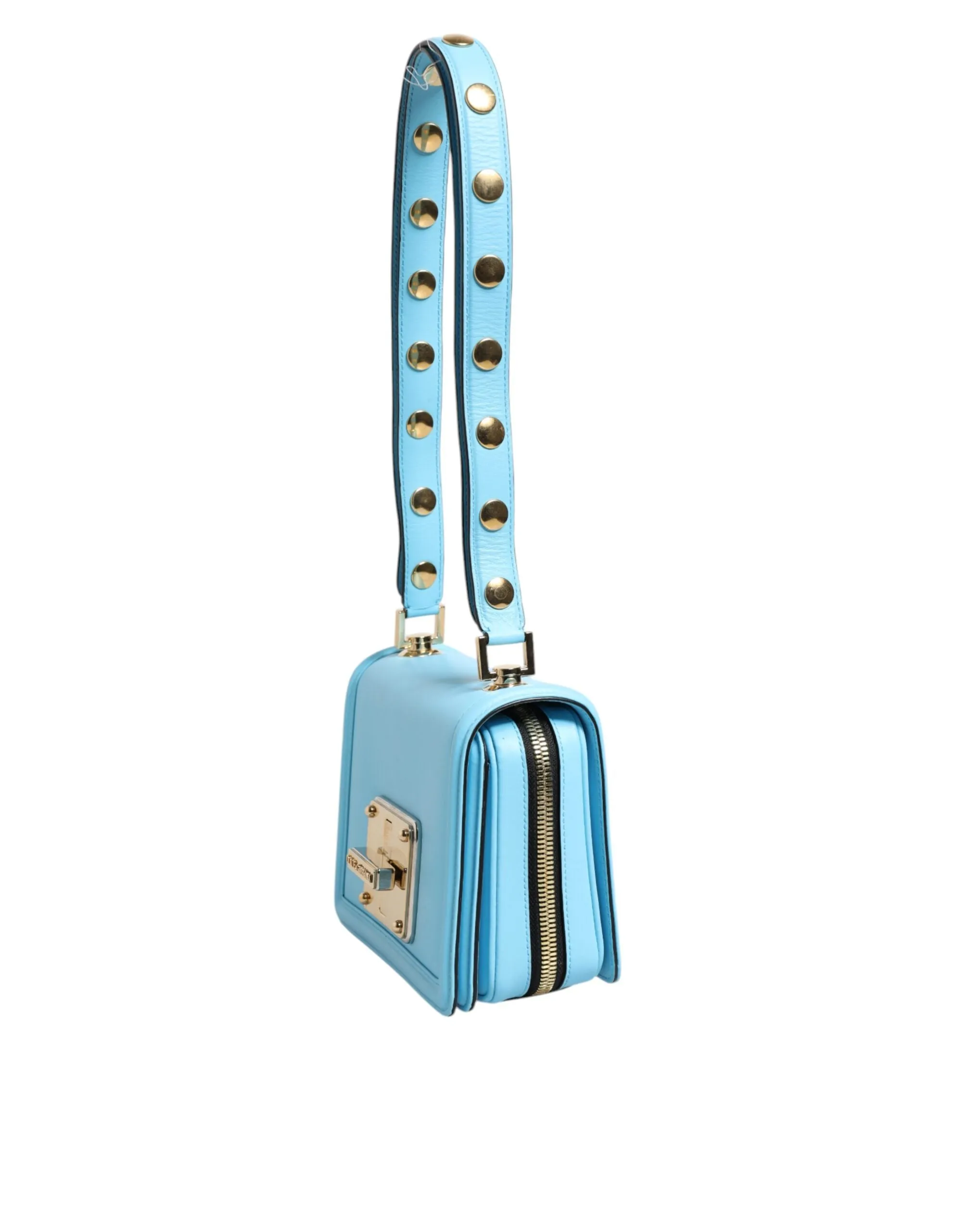Light Blue Joy Therapy Lola Studded Leather Crossbody Bag