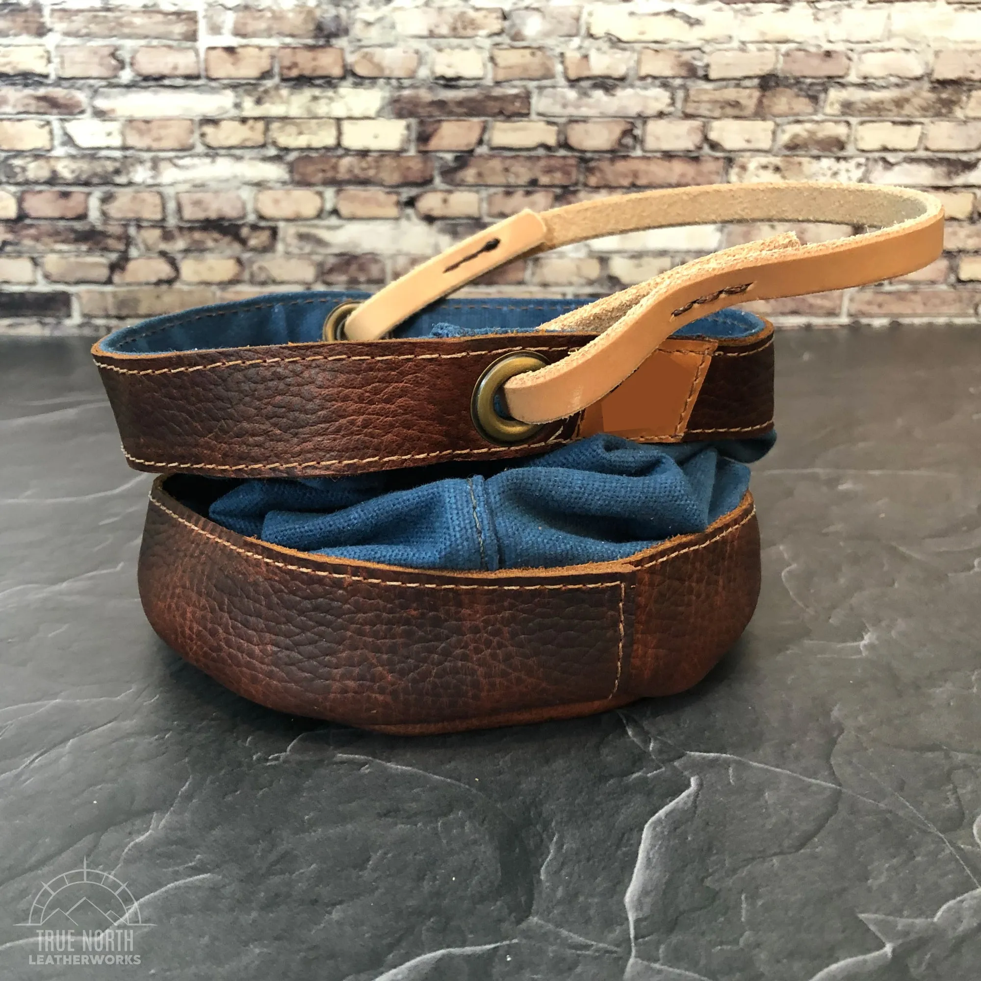 Light Green Waxed Canvas and Leather Bucket (12 ounce)