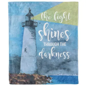 Light Shines Through the Darkness Nautical Inspirational Blanket