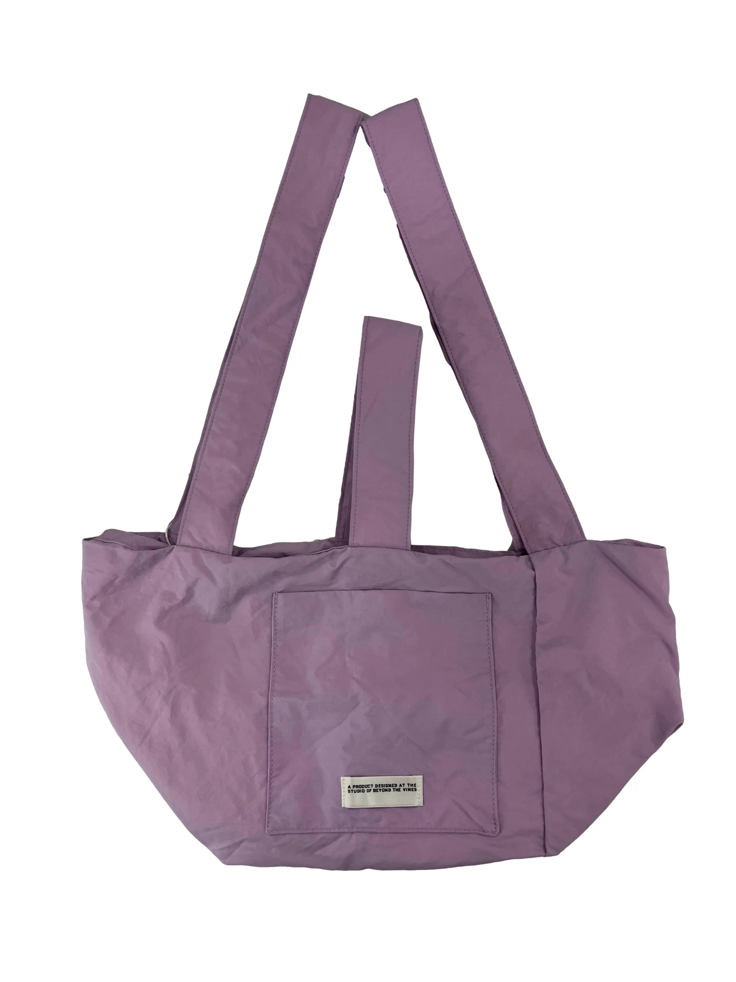 Lilac Coral Striped Mini Reversible Bag