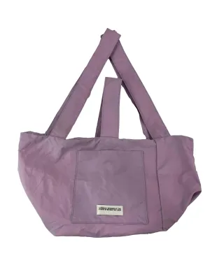 Lilac Coral Striped Mini Reversible Bag
