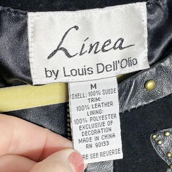 Linea By Louis Dell'Olio Suede Studded Western Jacket Size Medium Boho Women’s