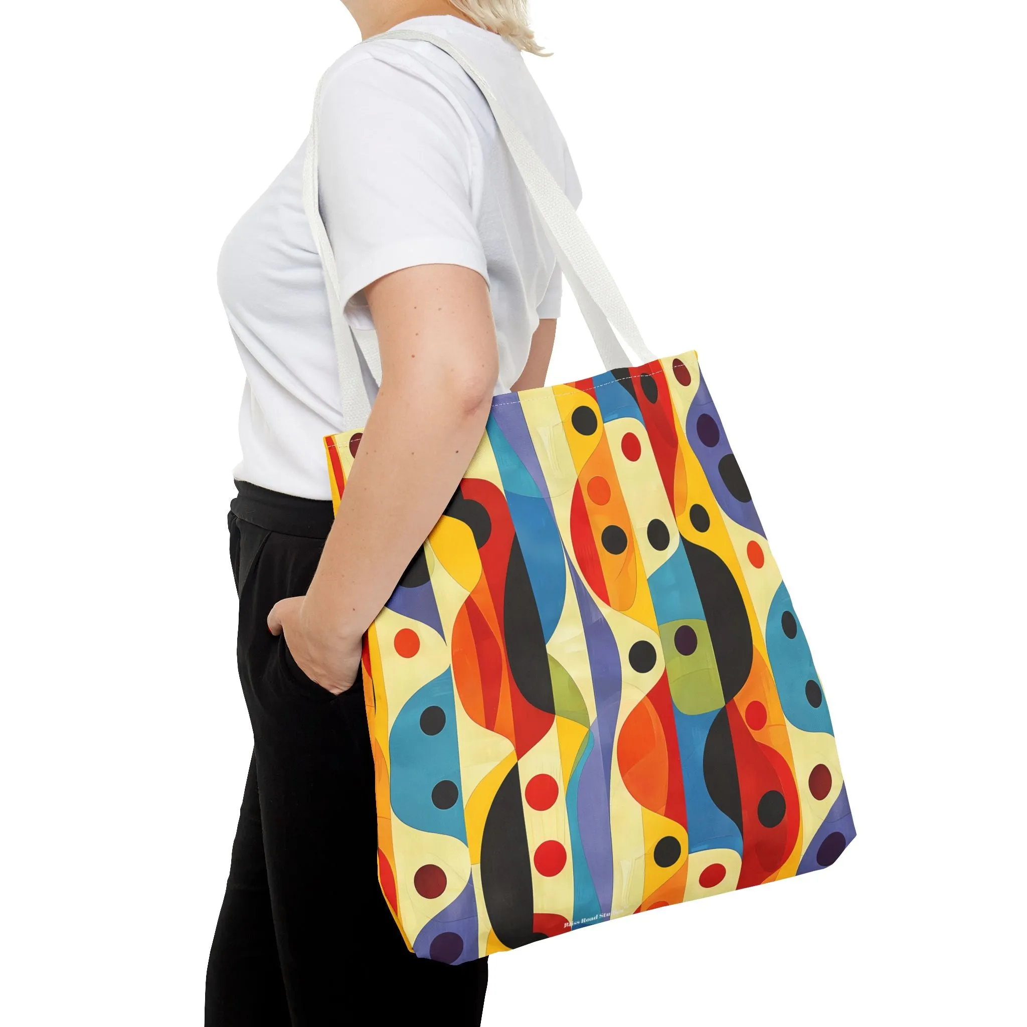 Linear Color Mesa Tote Bag - Travel Boldly, Express Vibrantly! Available in 3 sizes.