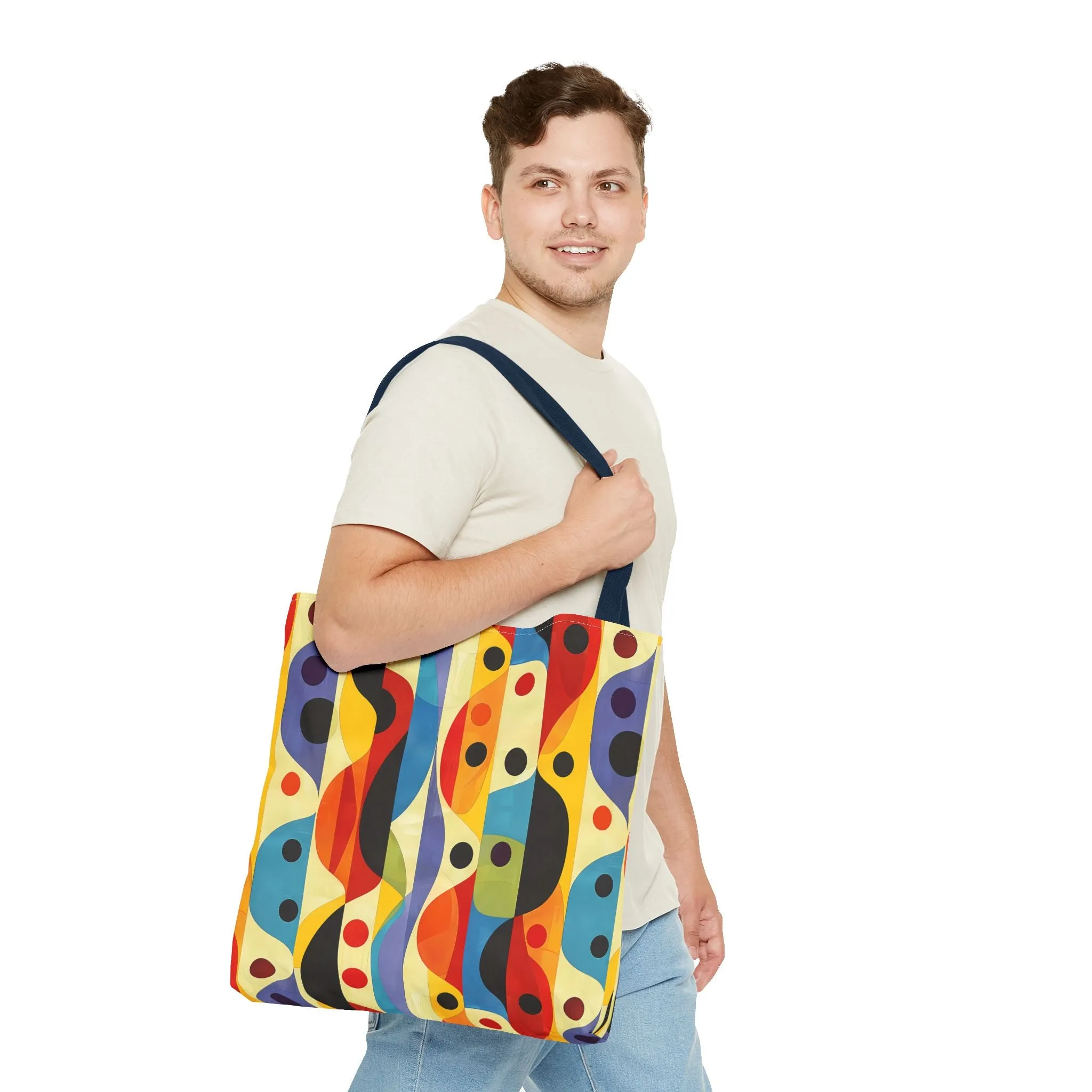 Linear Color Mesa Tote Bag - Travel Boldly, Express Vibrantly! Available in 3 sizes.