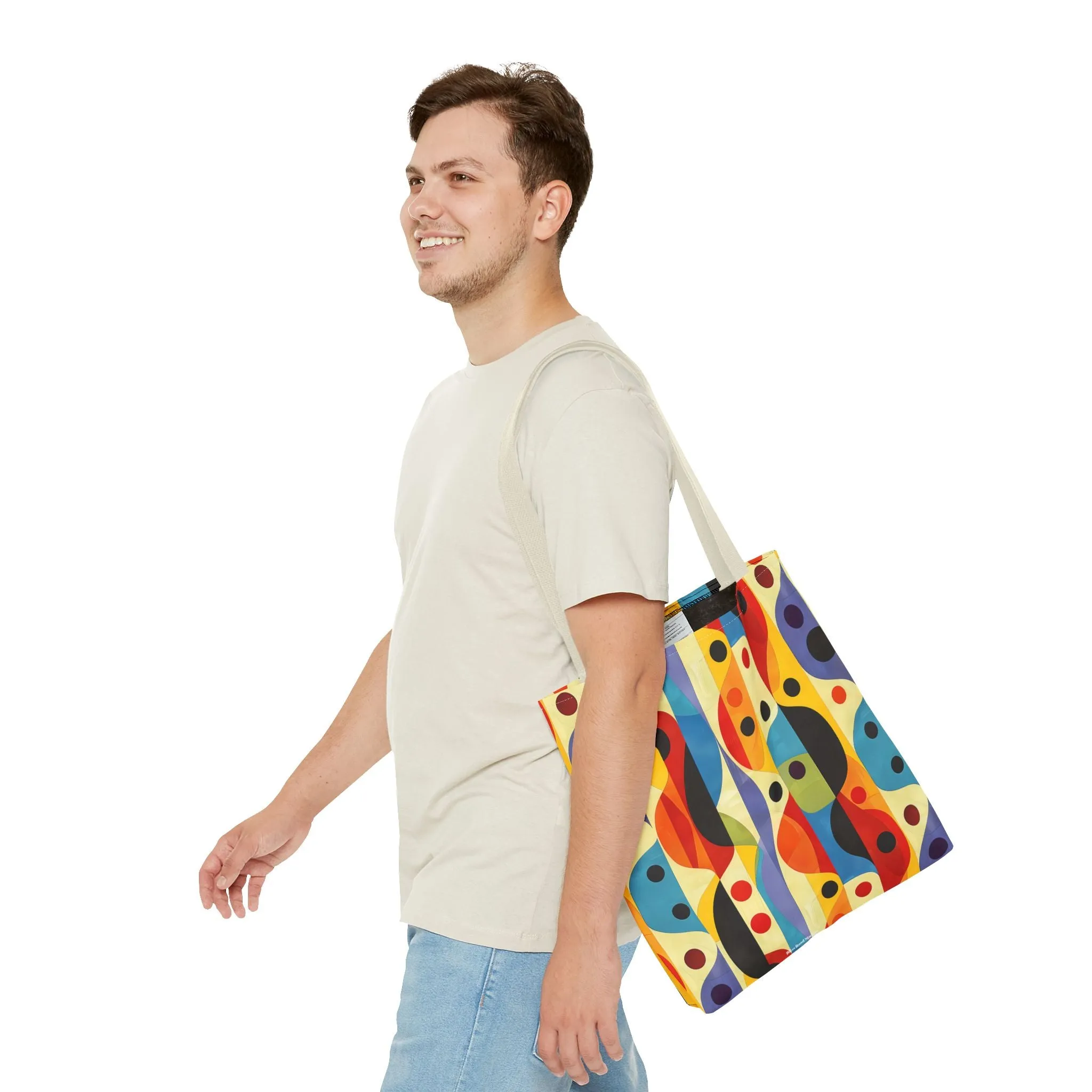 Linear Color Mesa Tote Bag - Travel Boldly, Express Vibrantly! Available in 3 sizes.
