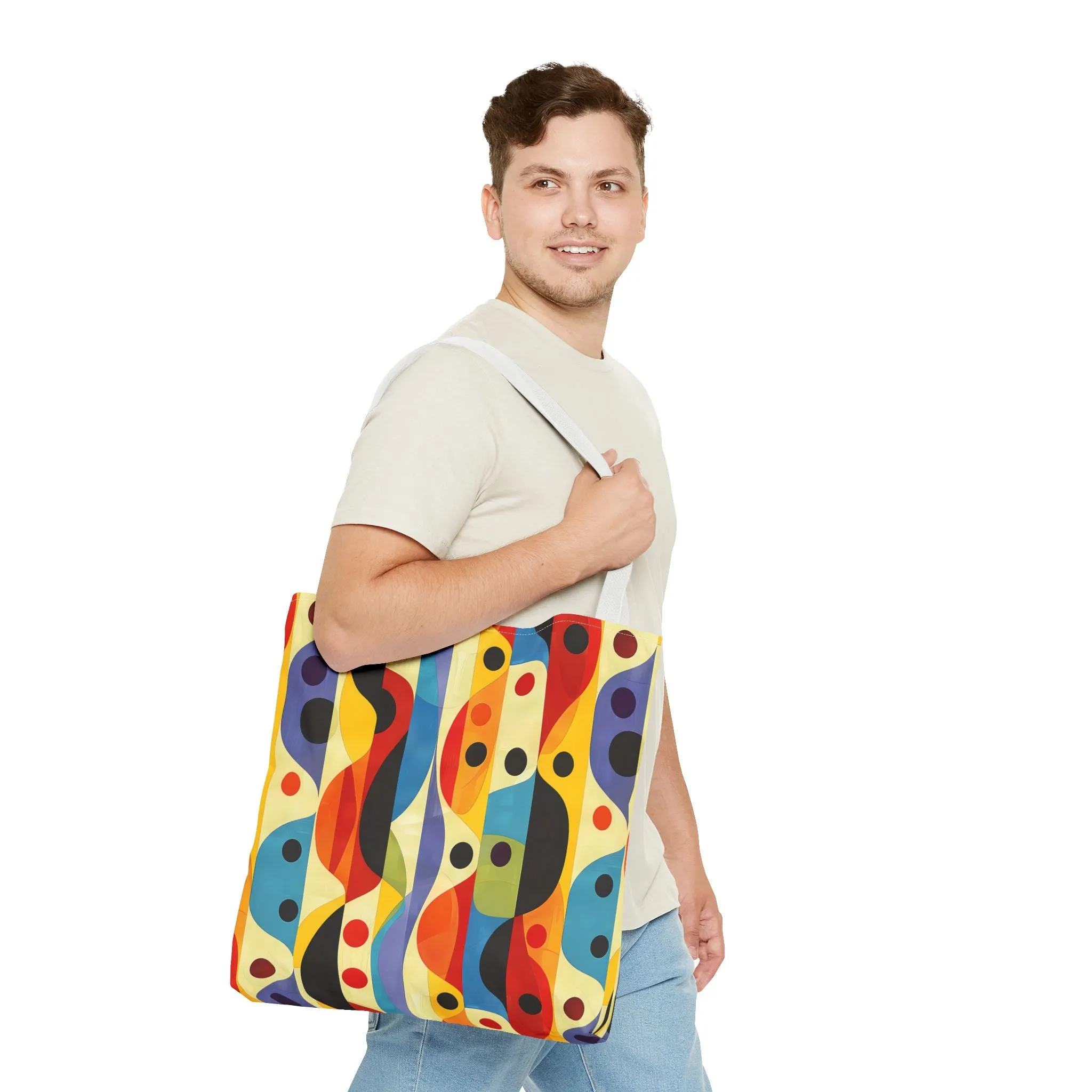 Linear Color Mesa Tote Bag - Travel Boldly, Express Vibrantly! Available in 3 sizes.