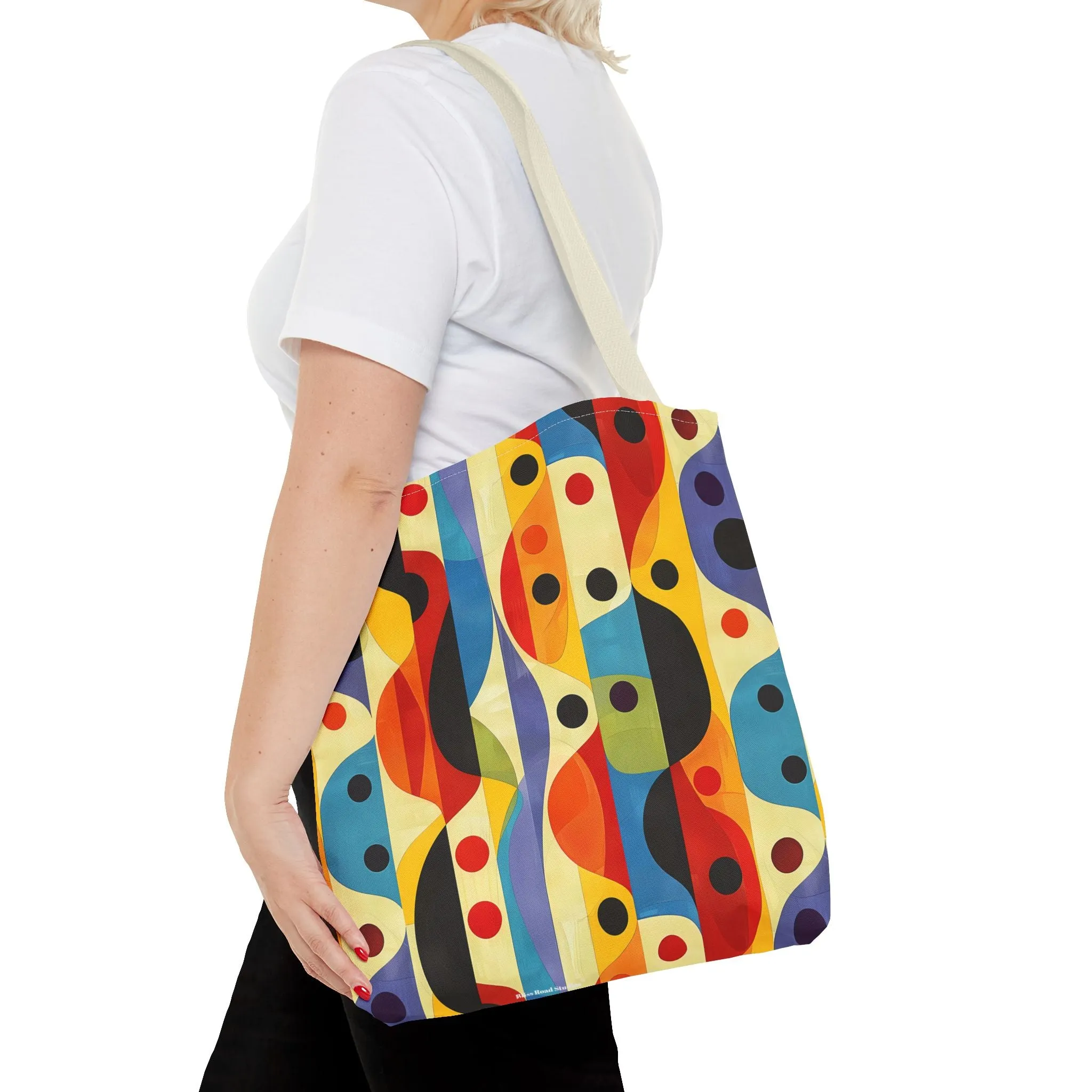 Linear Color Mesa Tote Bag - Travel Boldly, Express Vibrantly! Available in 3 sizes.