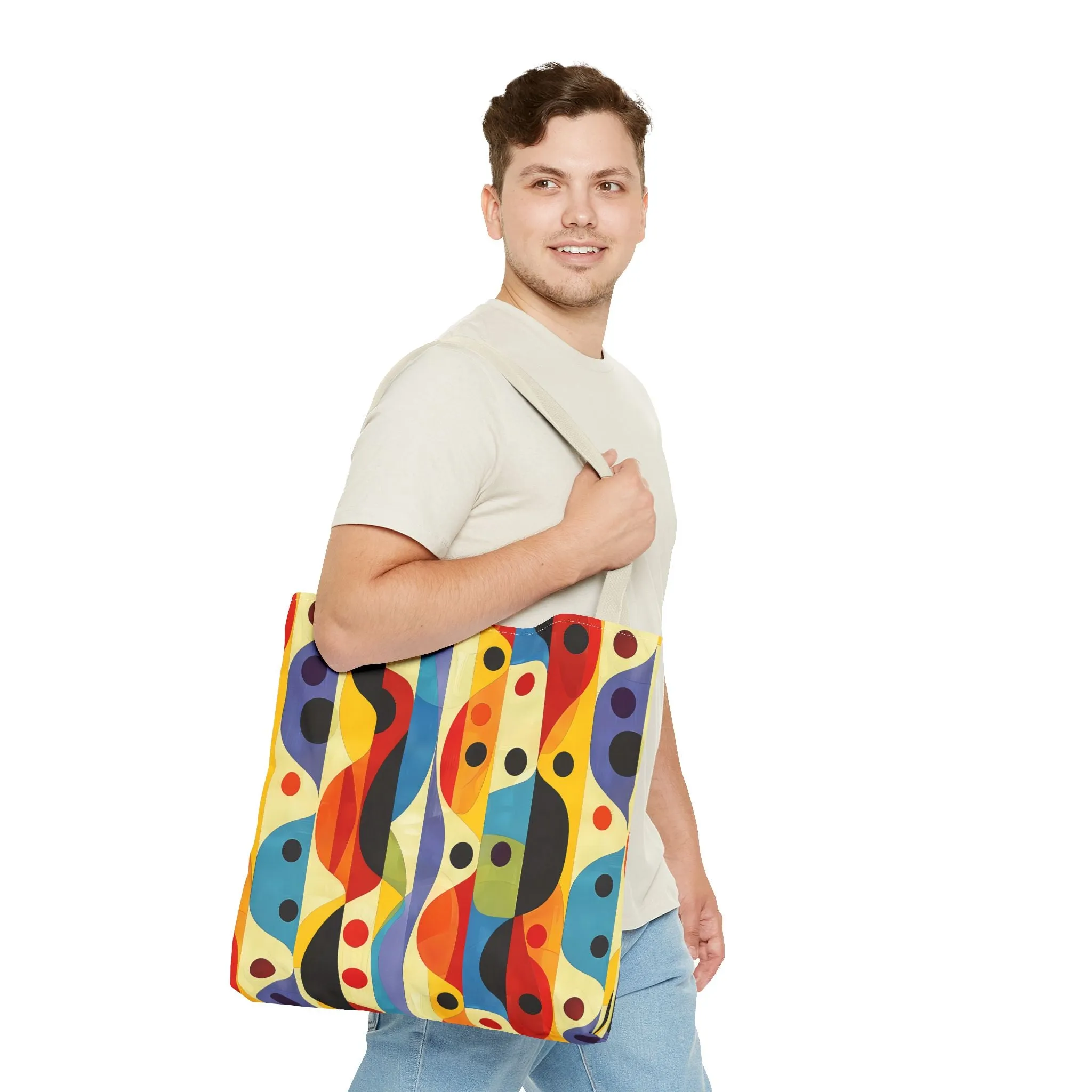 Linear Color Mesa Tote Bag - Travel Boldly, Express Vibrantly! Available in 3 sizes.