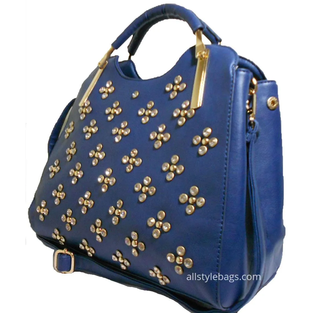 LOEM bling Shoulder bag handbag Designer Flora Rhinestone Studs F17E487