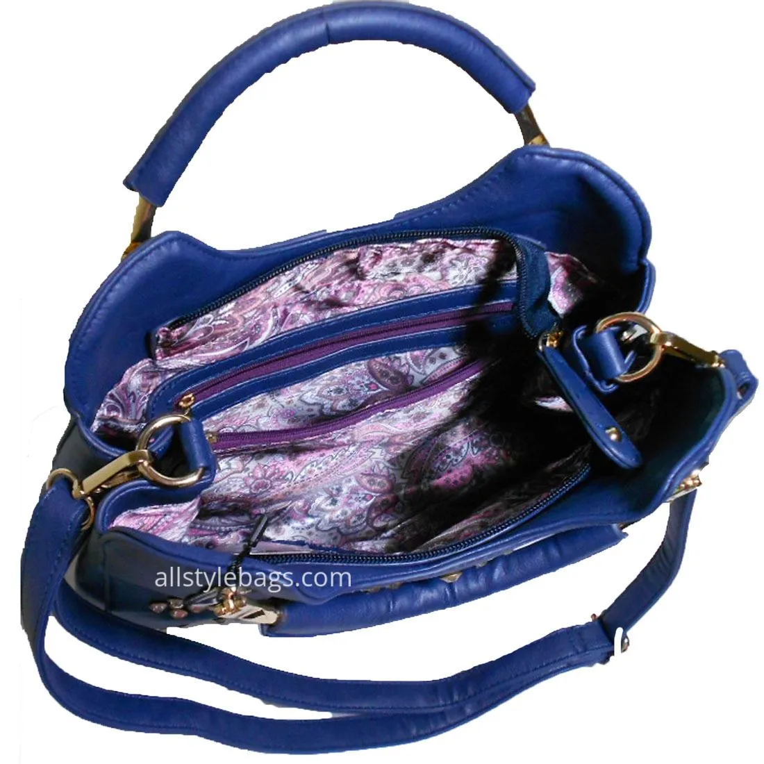 LOEM bling Shoulder bag handbag Designer Flora Rhinestone Studs F17E487
